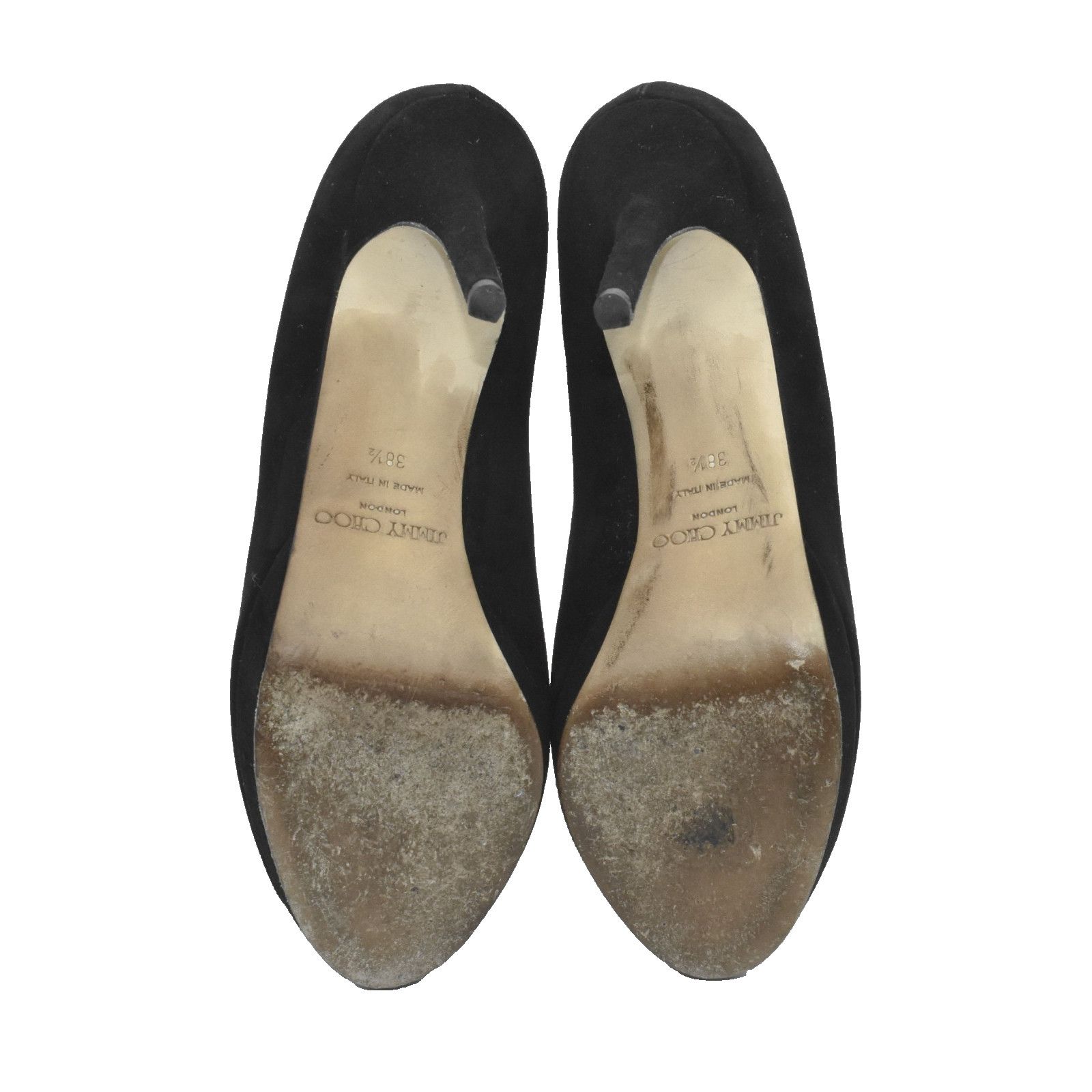 Jimmy Choo JIMMY CHOO Suede Peep Toe Stiletto Heels Pump Shoes Sz 38.5 Size US 8.5 / IT 38.5 - 6 Thumbnail