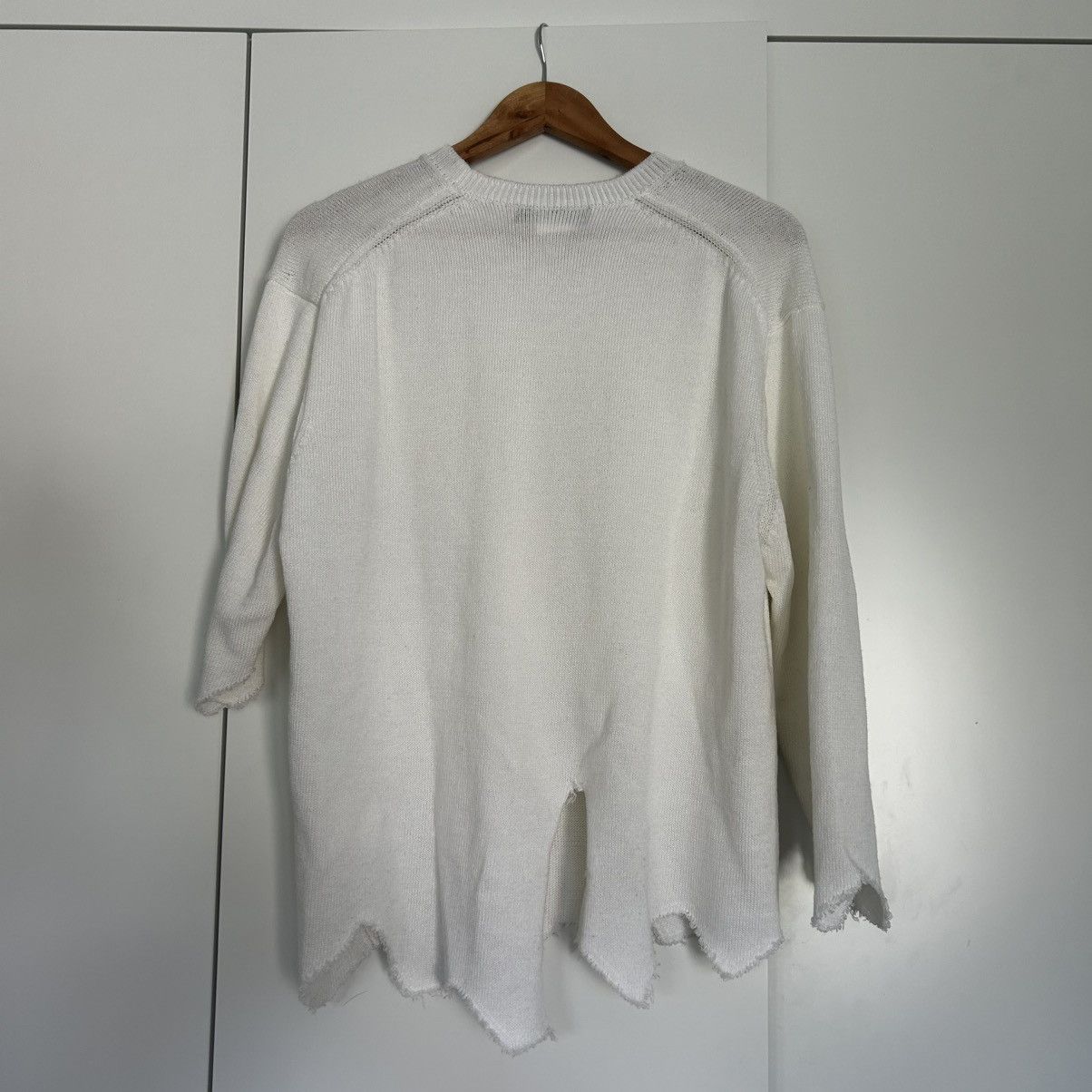 Comme des Garcons Comme Des Garçons white lame rib knit sweater Size US M / EU 48-50 / 2 - 6 Thumbnail