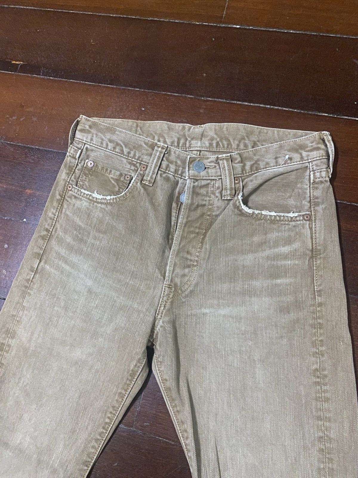 Full Count & Co. Rare fullcount 1280 k slim Straight Denim Jeans brown faded Size US 29 - 6 Thumbnail