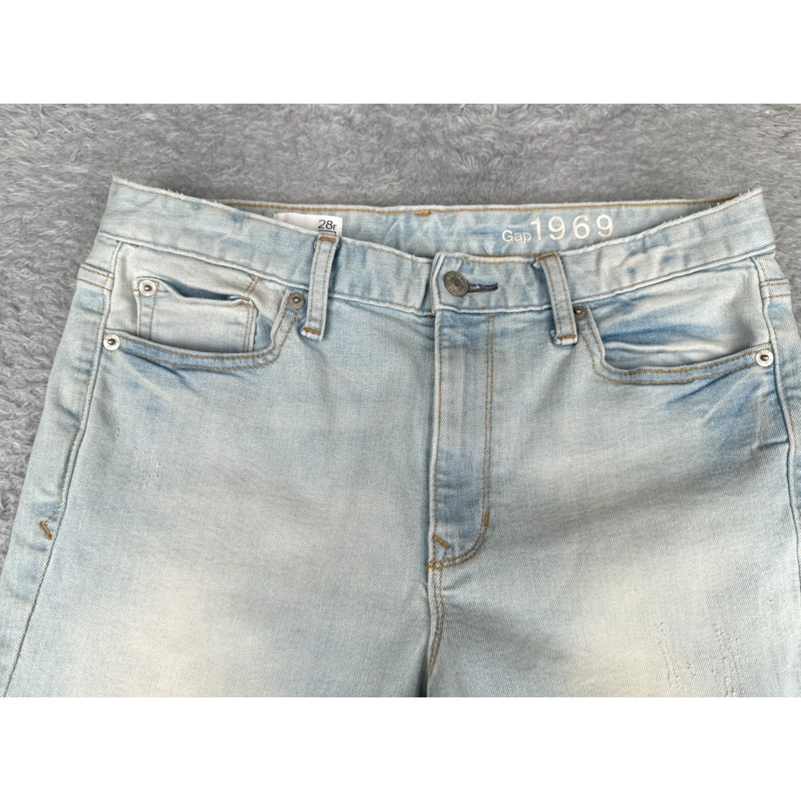Gap Gap Jeans Women 28 Blue Denim Always Skinny High Rise Light Wash Distressed 28L Size 28" / US 6 / IT 42 - 4 Thumbnail