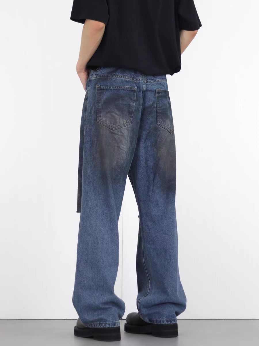 Japanese Brand × Jean Washed and distressed ripped vintage baggy jeans Size US 30 / EU 46 - 5 Thumbnail