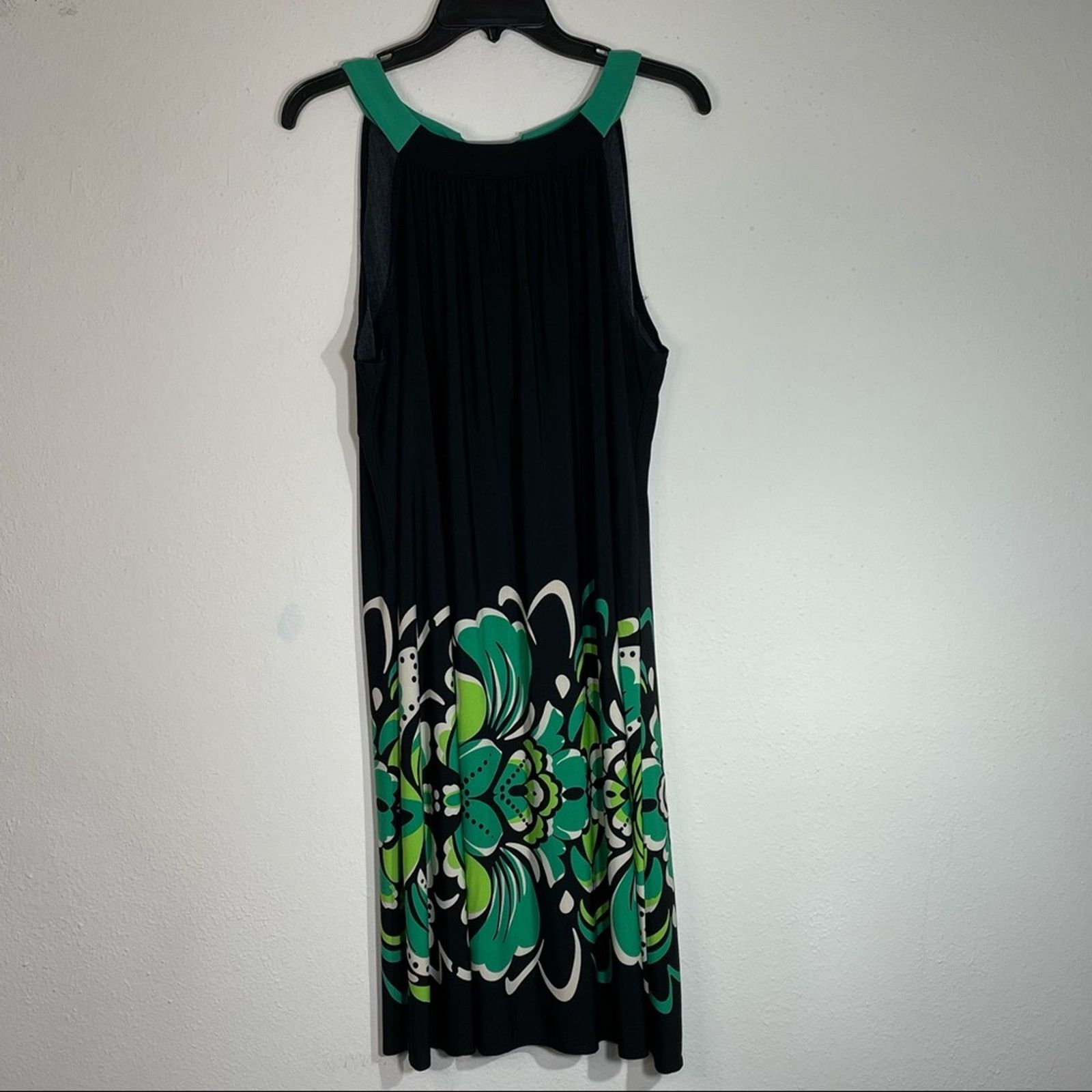 Other SHERI MARTIN Black Green Floral Sleeveless Dress Size 16 Size XXL / US 16-18 / IT 52-54 - 1 Thumbnail