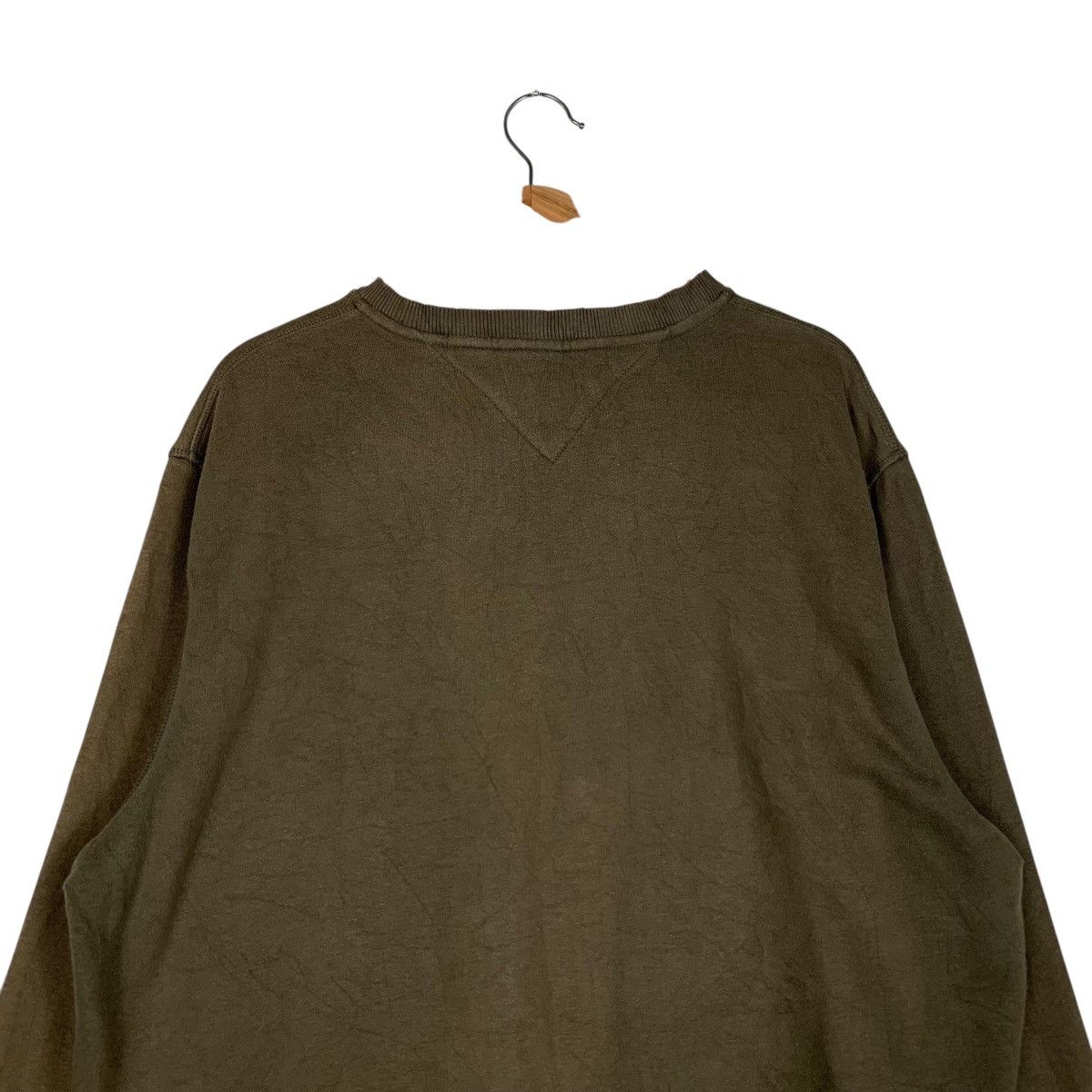 Tommy Hilfiger TOMMY HILFIGER Big Logo Olive Sweatshirt #1467-C66 Size US L / EU 52-54 / 3 - 19 Thumbnail