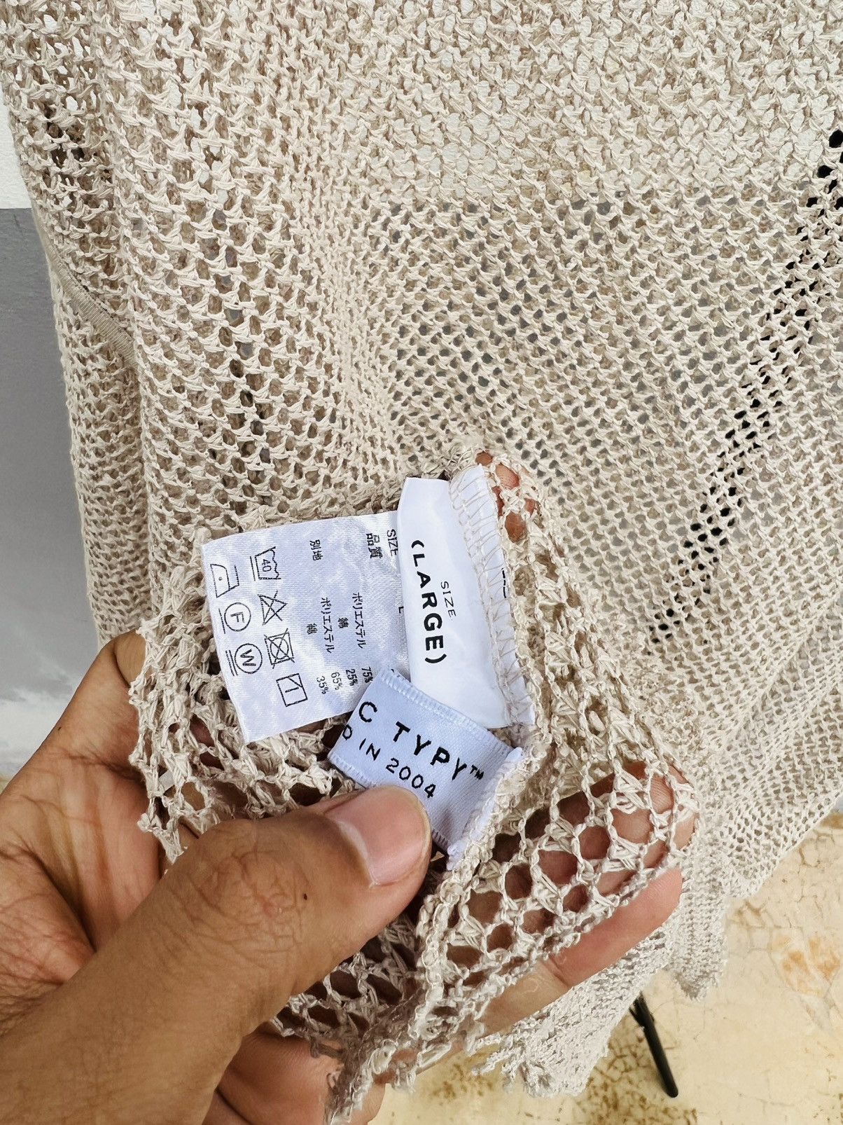 Ciaopanic JapaneseBrand Mesh Knit Top Fishnet Oversized Baggy Tee Size US XL / EU 56 / 4 - 7 Thumbnail
