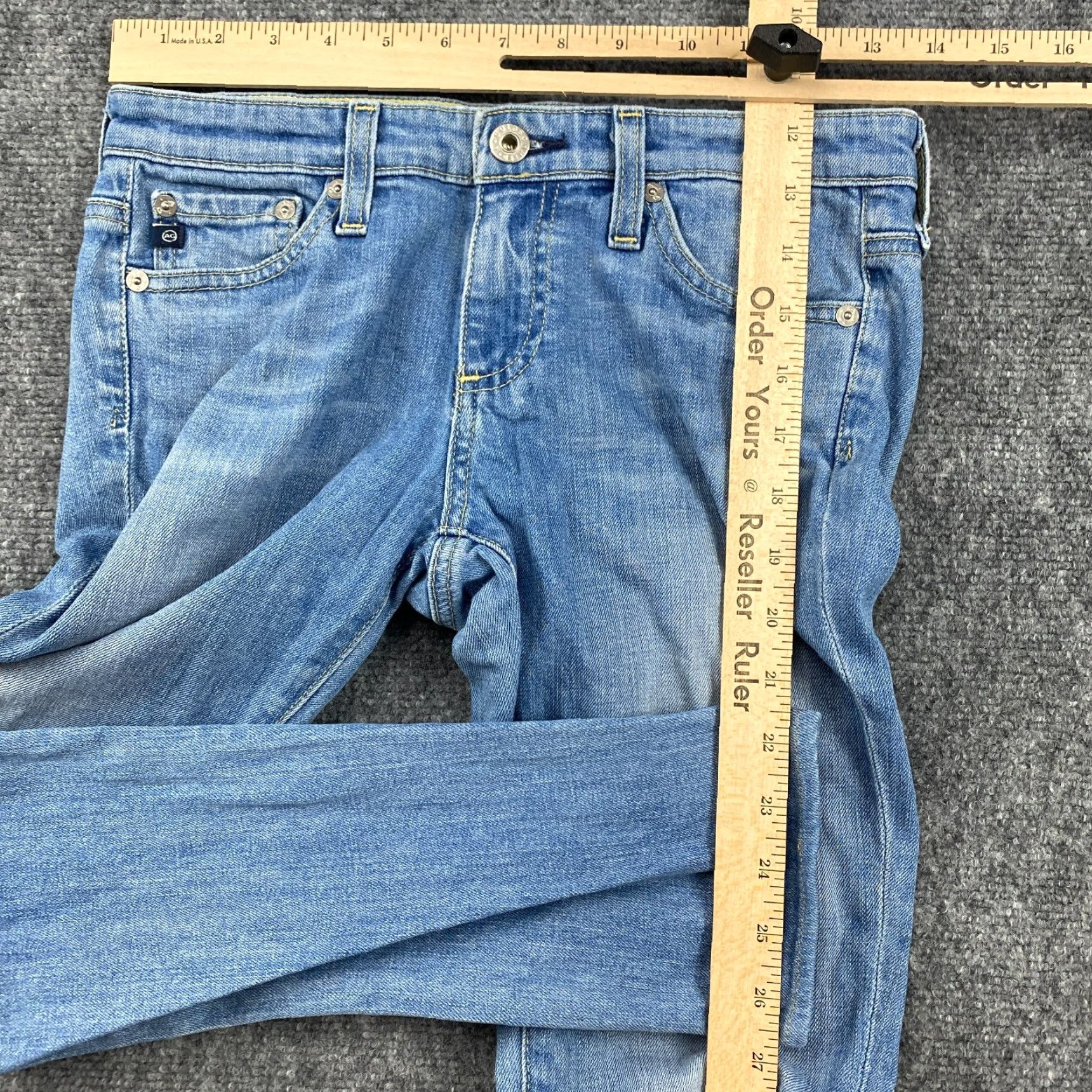Vintage AG Adriano Goldschmied The Legging Jeans Womens 25R Blue Super Skinny Stretch Jeans Size 42" / US 20 - 4 Thumbnail