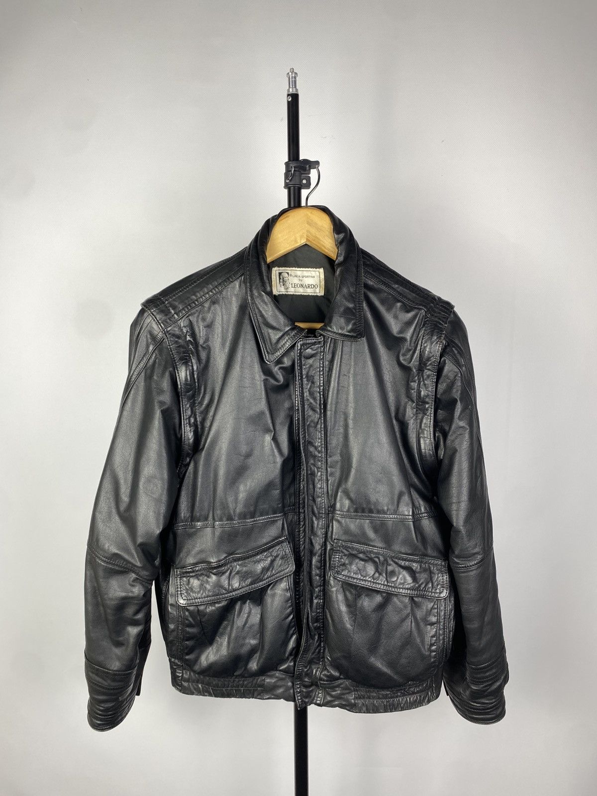 Other Avant Garde 90s Biker MOTO Leather Jacket Transformer Size US S / EU 44-46 / 1 - 2 Thumbnail