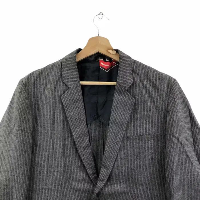 Japanese Brand Vtg FUJIN RAIJIN JAPAN Striped Wool Blazer Sport Coat Suit Size 46R - 4 Thumbnail