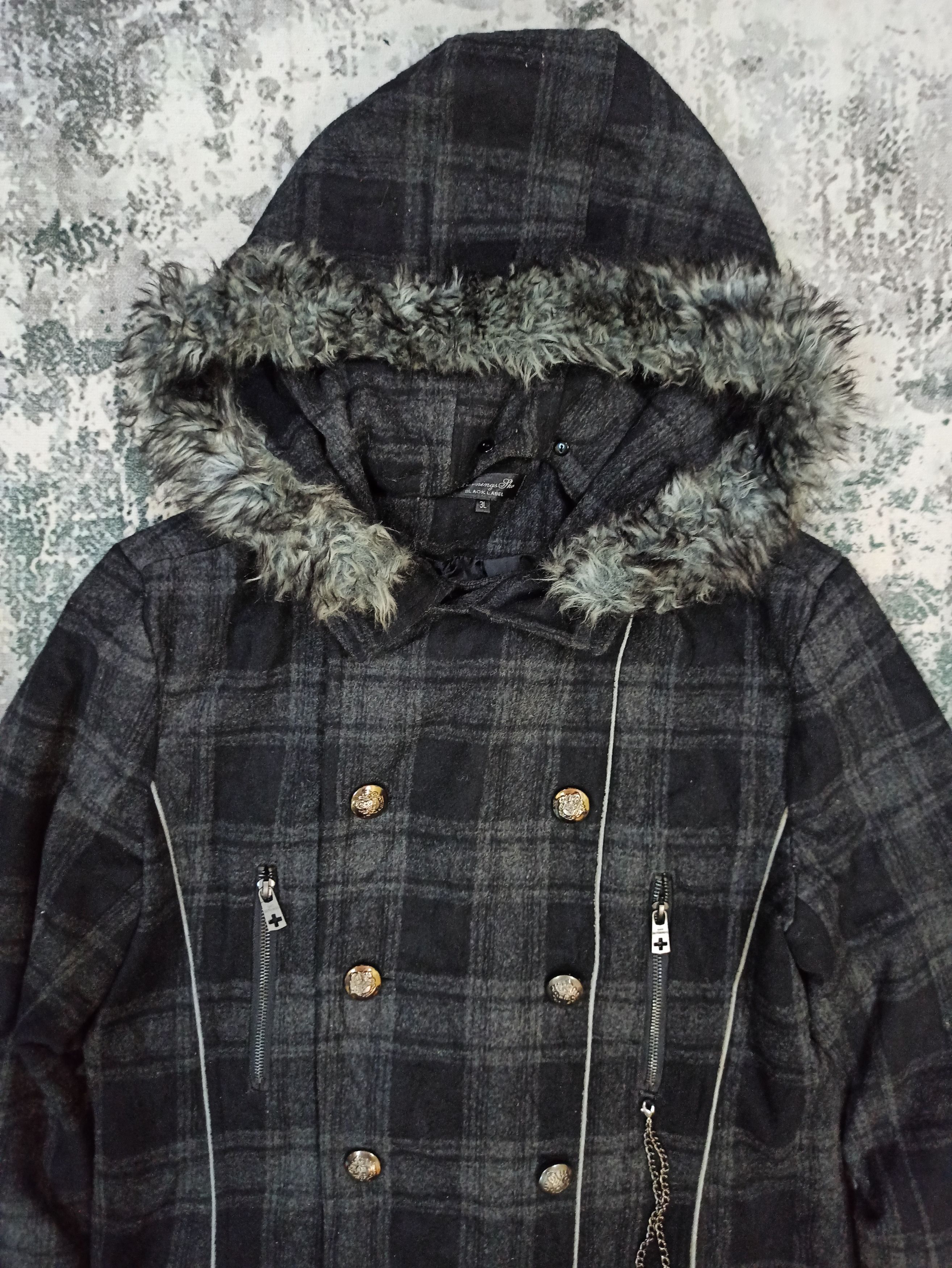 If Six Was Nine P-Coat Long Wool Unique Gothic Punk Melton Double-Breasted Size US XXL / EU 58 / 5 - 3 Thumbnail
