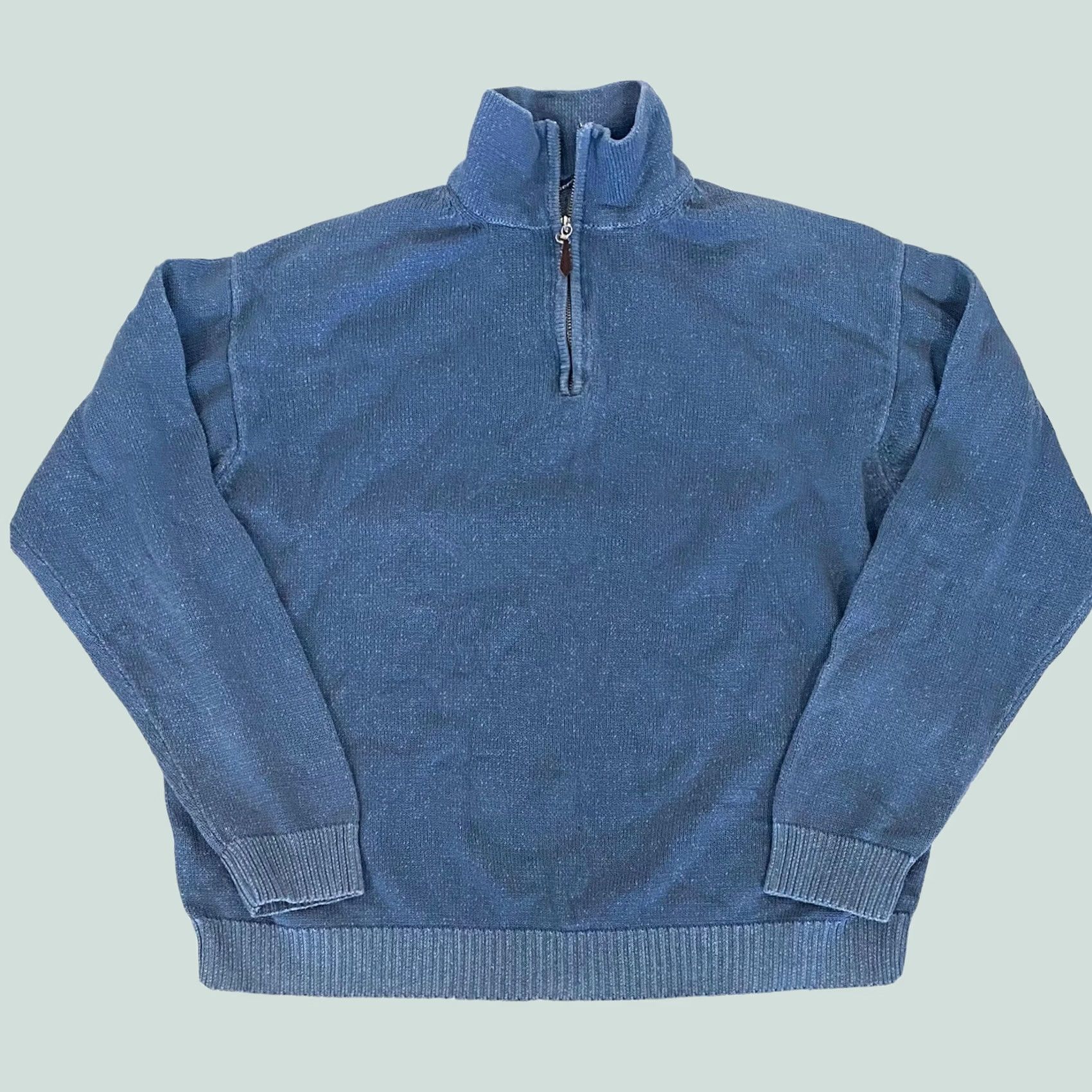 Vintage Northern Isles Sweater 1/4 Zip Pullover Blue Cotton Knit XL Men’s Size US XL / EU 56 / 4 - 1 Thumbnail
