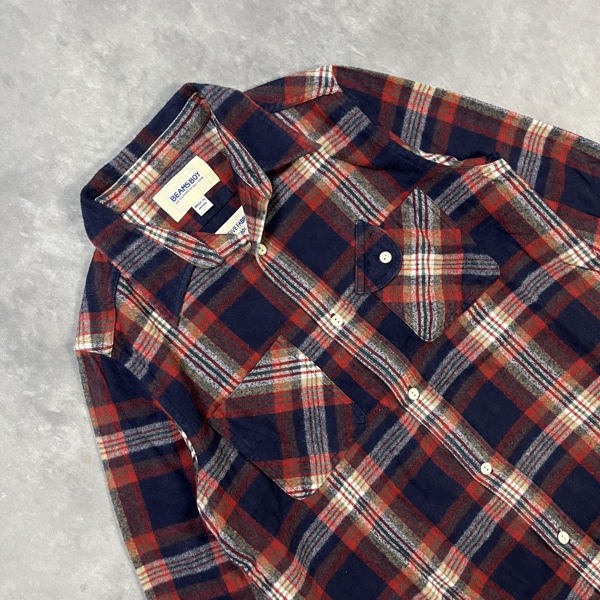 Beams Plus 2000s BEAMS - Flannel Tunic Exclusive Fabric Size S / US 4 / IT 40 - 2 Thumbnail