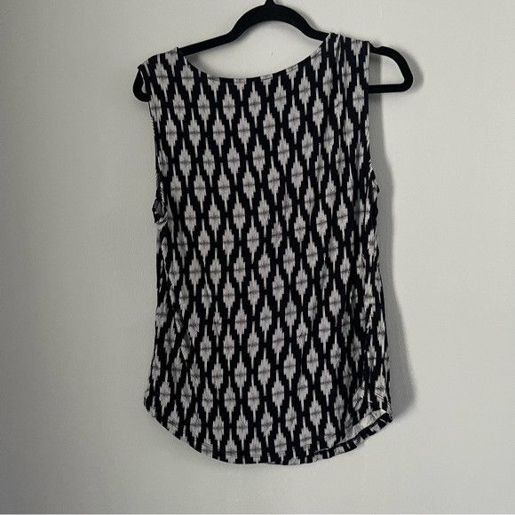 Ann Taylor Ann Taylor Cowl Neck blue and white diamond design size M Size M / US 6-8 / IT 42-44 - 4 Thumbnail