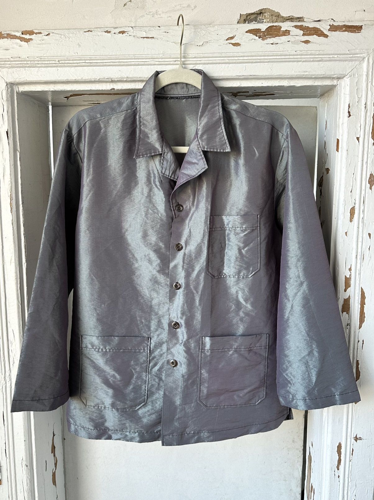 Beauty Beast × Japanese Brand × Vintage 90s Vintage Chameleon Shimmer Overshirt Size M / US 6-8 / IT 42-44 - 1 Thumbnail