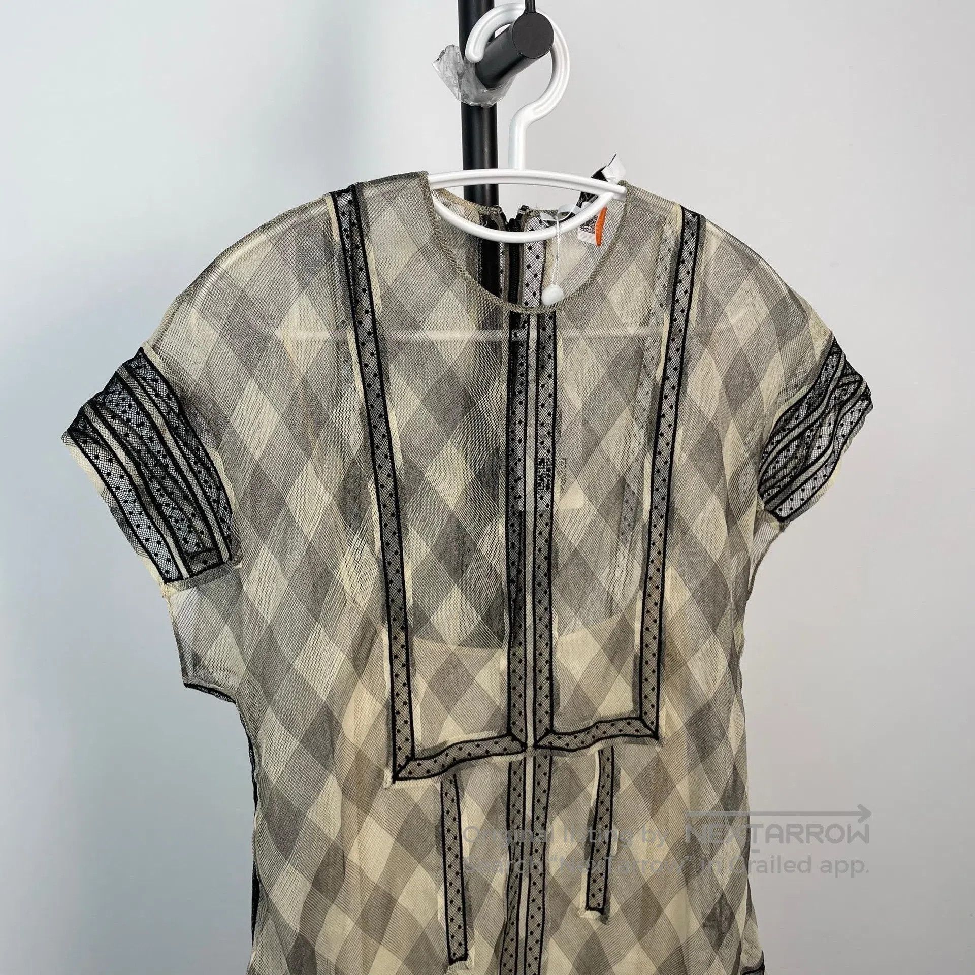 Dior Dior Black and white checkered lace sheer dress with linin Size S / US 4 / IT 40 - 3 Thumbnail