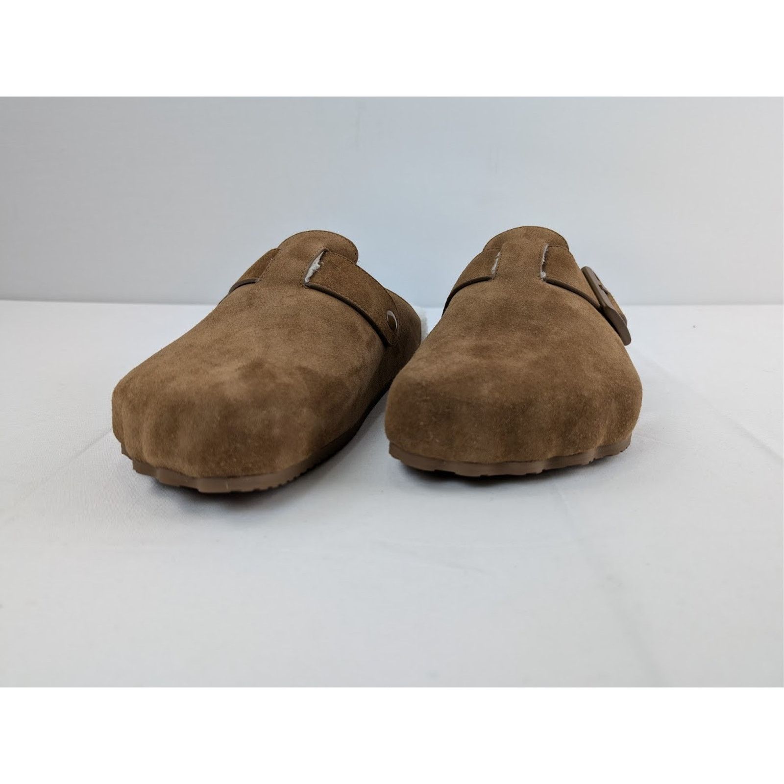 Balenciaga o1rshd1 Suede Shearling Sunday Mules in Beige/Off White Size US 9 / EU 42 - 7 Thumbnail