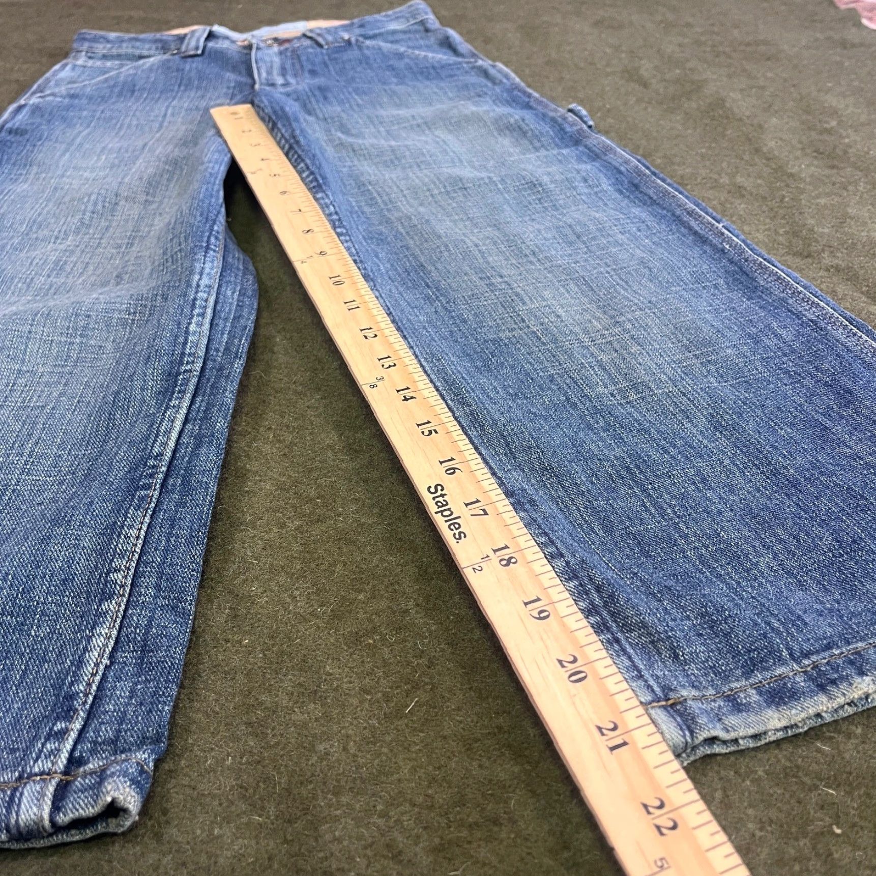 Lee VINTAGE Lee Jeans Women 8 Regular Blue Carpenter Denim Baggy 90s Show/Workwear Womens Size 30" / US 8 / IT 44 - 6 Thumbnail