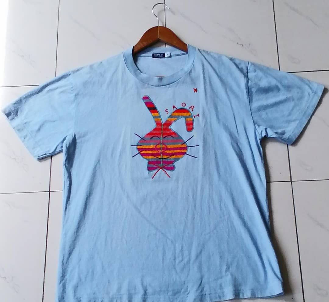 Vintage Vintage Saori for tsunami thailand Patchwork Motive rabbit Size US M / EU 48-50 / 2 - 4 Thumbnail