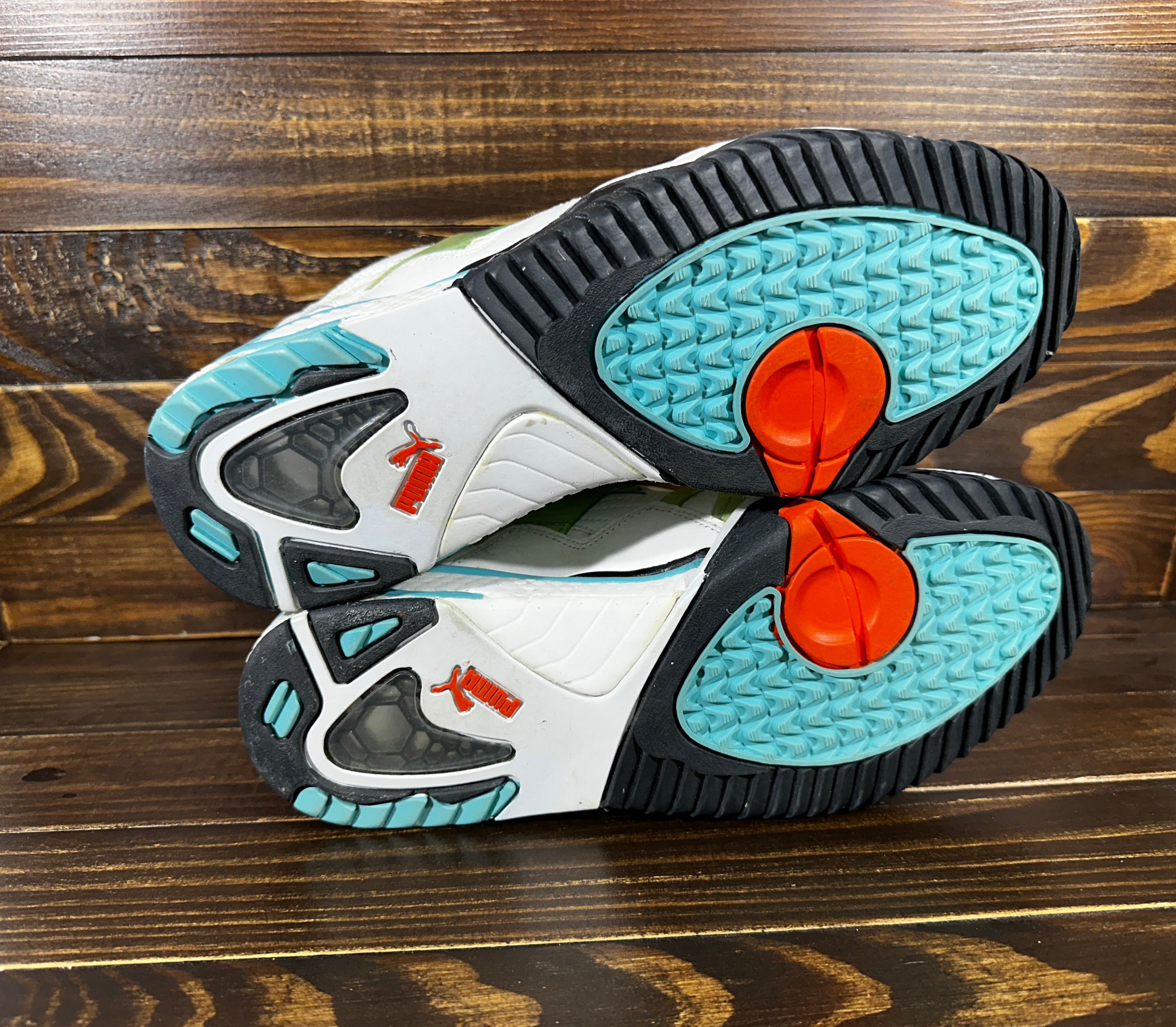 Puma × Vintage Vintage Puma Disc System 1993 Women's White Leather Sneakers Size US 8.5 / IT 38.5 - 8 Thumbnail