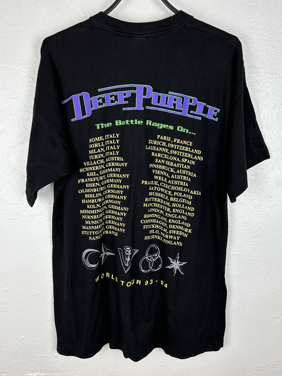 Band Tees Deep Purple World Tour 1993/94 Dragon Single Stitch T-Shirt Size US XL / EU 56 / 4 - 5 Thumbnail