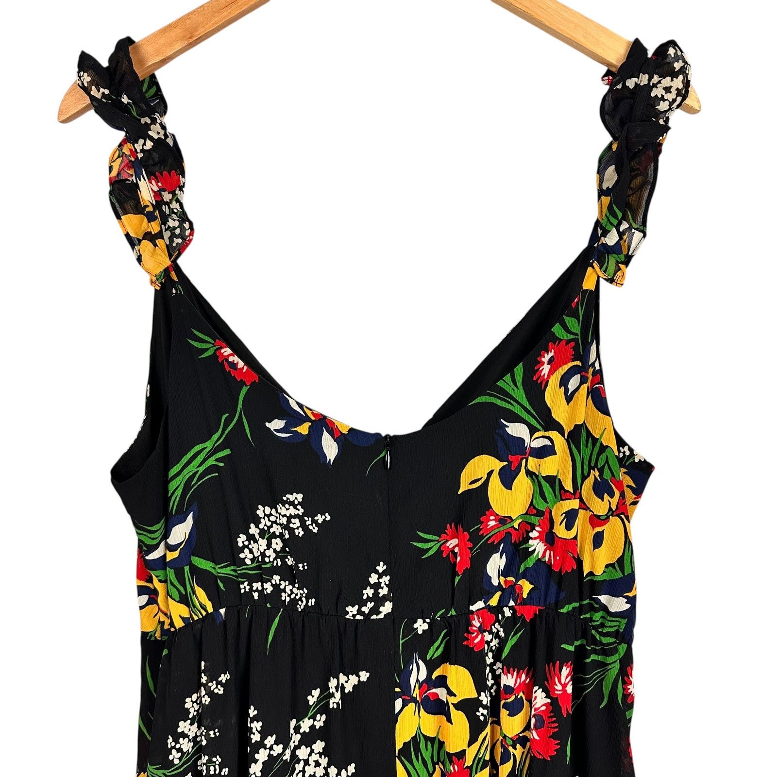 Madewell Madewell Ruffle-Strap Wrap Black SunDress in Black Orchid 12 Size XL / US 12-14 / IT 48-50 - 13 Thumbnail