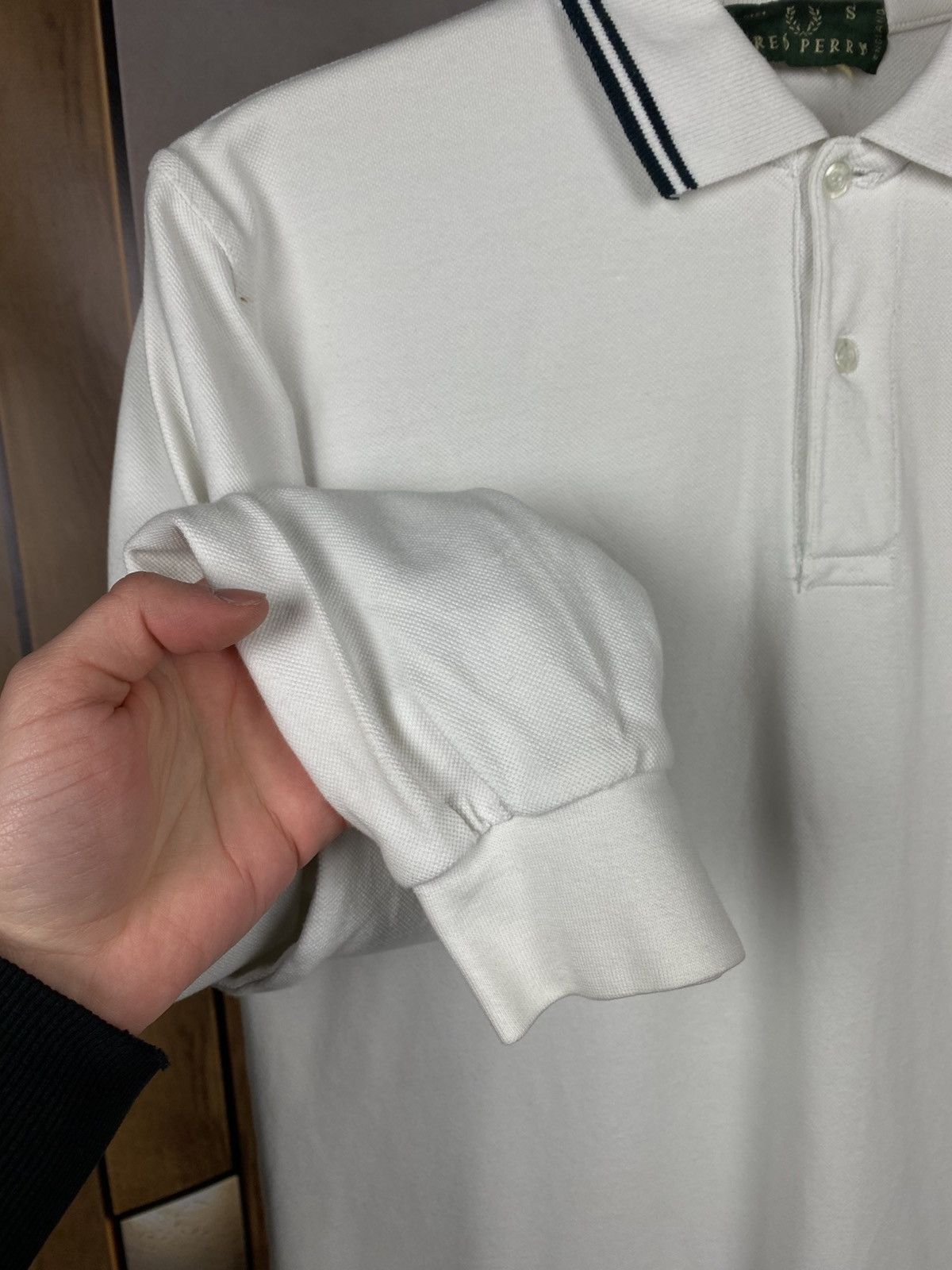 Fred Perry 🍃Vintage 90s Sweatshirt Long Sleeve Fred Perry Striped Tee🍃 Size US S / EU 44-46 / 1 - 3 Thumbnail