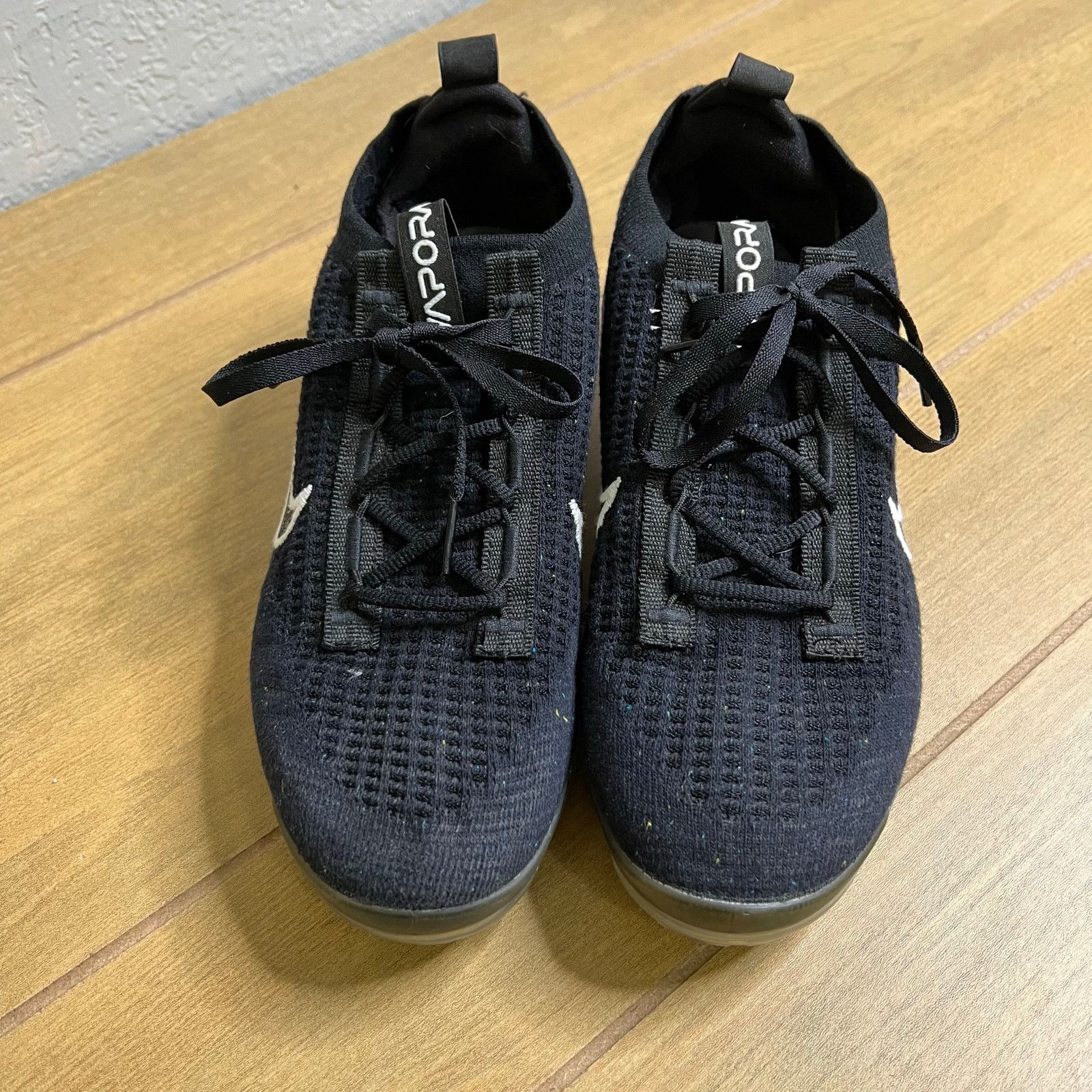 Nike Women's Nike Air VaporMax Sz 8.5 2021 Flyknit Shoes Black Size US 8.5 / IT 38.5 - 3 Thumbnail