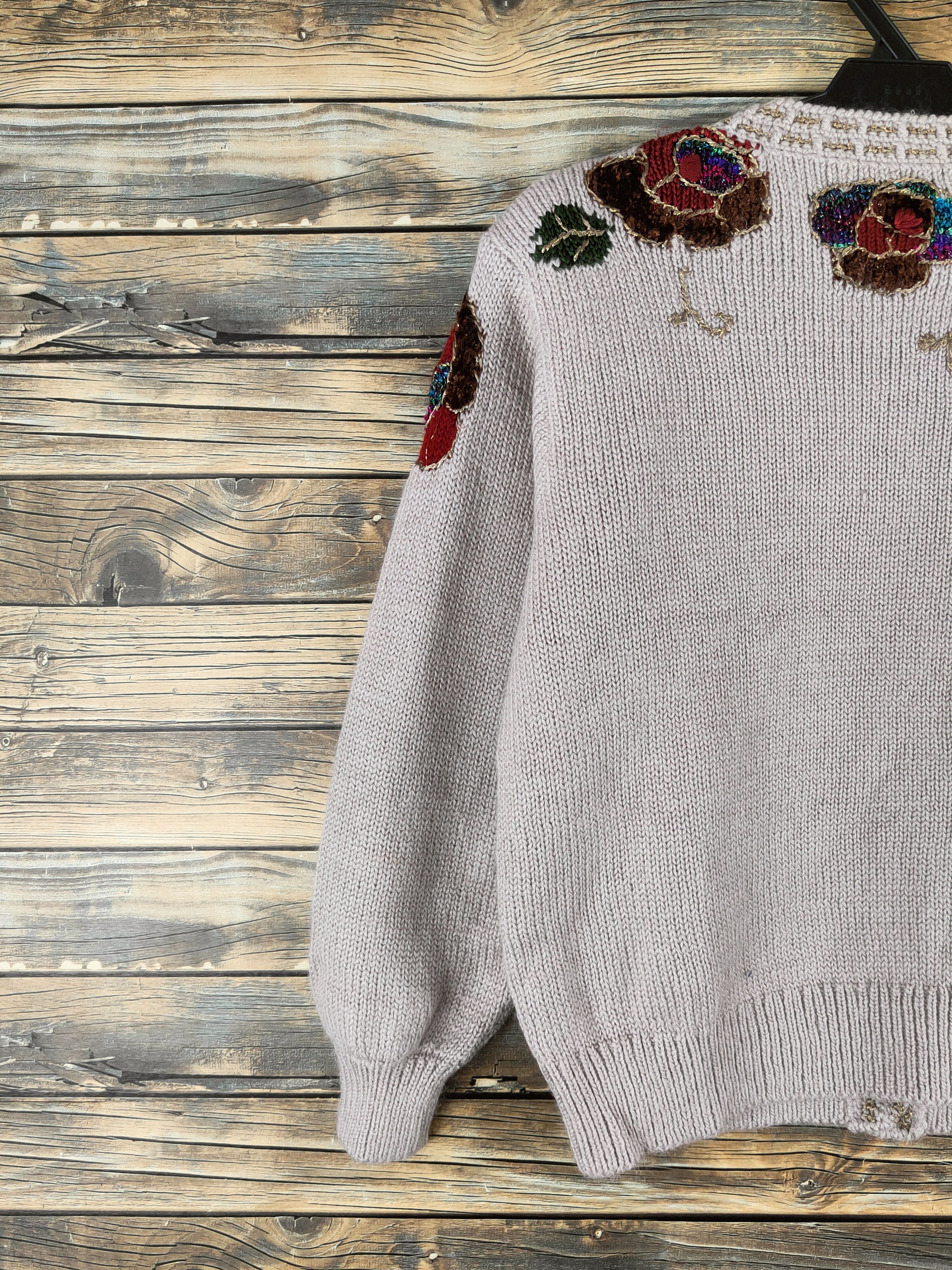 Japanese Brand DL Lorentua Light Maroon Knitwear Cardigan #46-165 Size M / US 6-8 / IT 42-44 - 8 Thumbnail