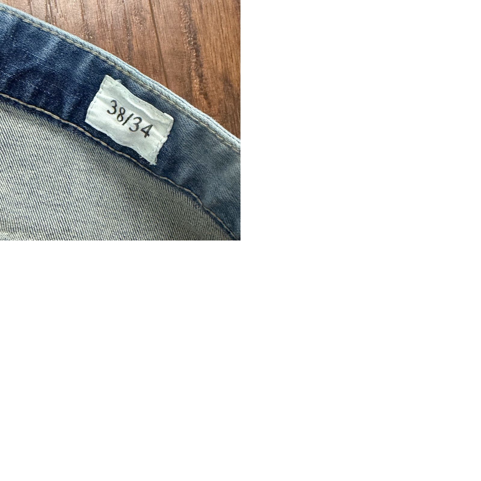 Vintage Smoke Rise Jeans Men 38 Straight Distressed Stretch Casual Moto Acid Wash Grunge Denim Jeans Mens 38x34 Spring 90s Style Size US 38 / EU 54 - 10 Thumbnail
