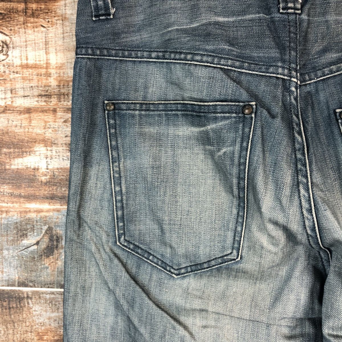 Uniqlo DL Uniqlo Jeans Dark Blue Distressed Denim Pants #C159 Size US 32 / EU 48 - 16 Thumbnail