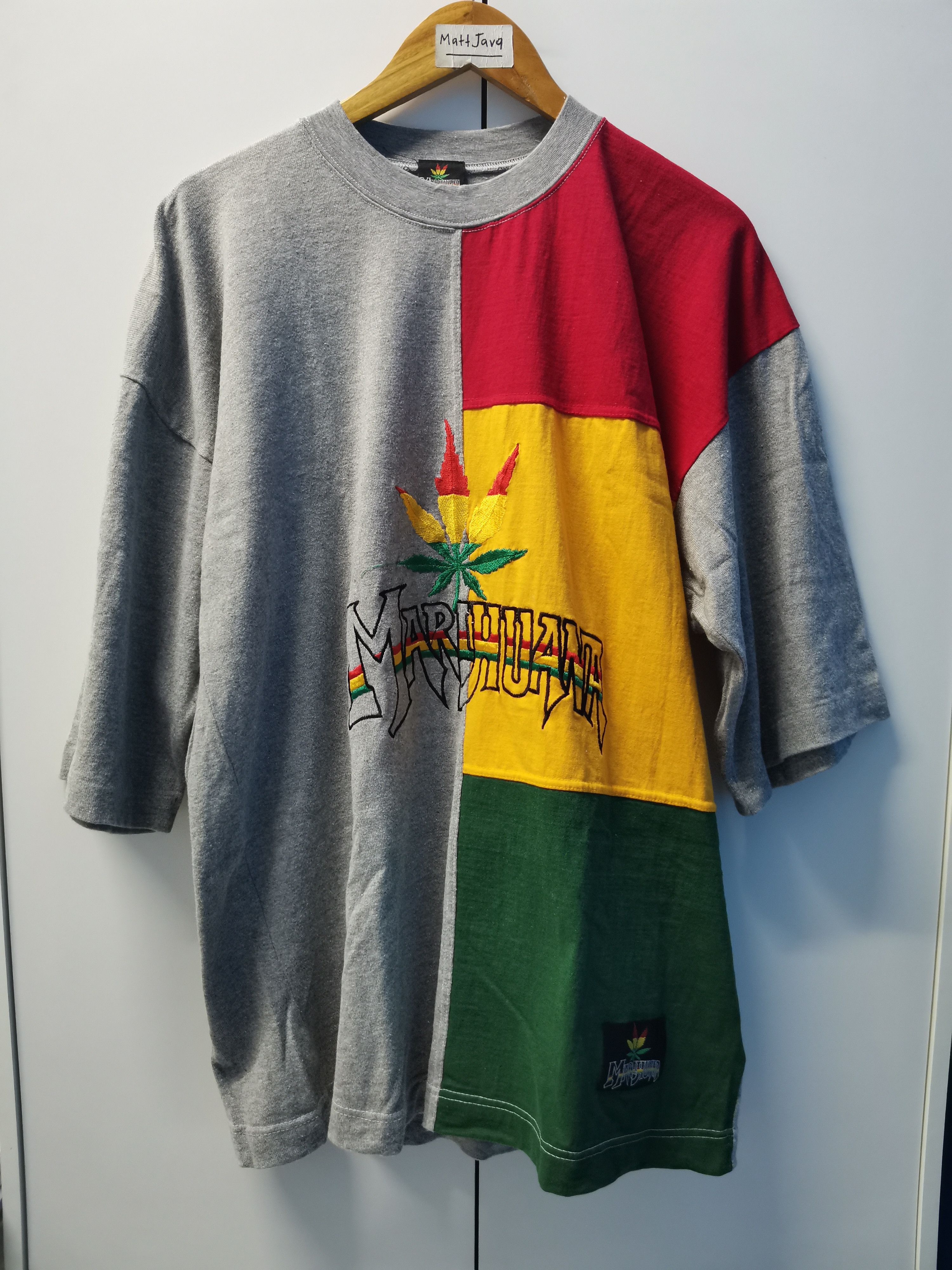 Rap Tees Vintage Marijuana Embroidered Logo Rap Tee Patchwork Rare Size US L / EU 52-54 / 3 - 2 Thumbnail