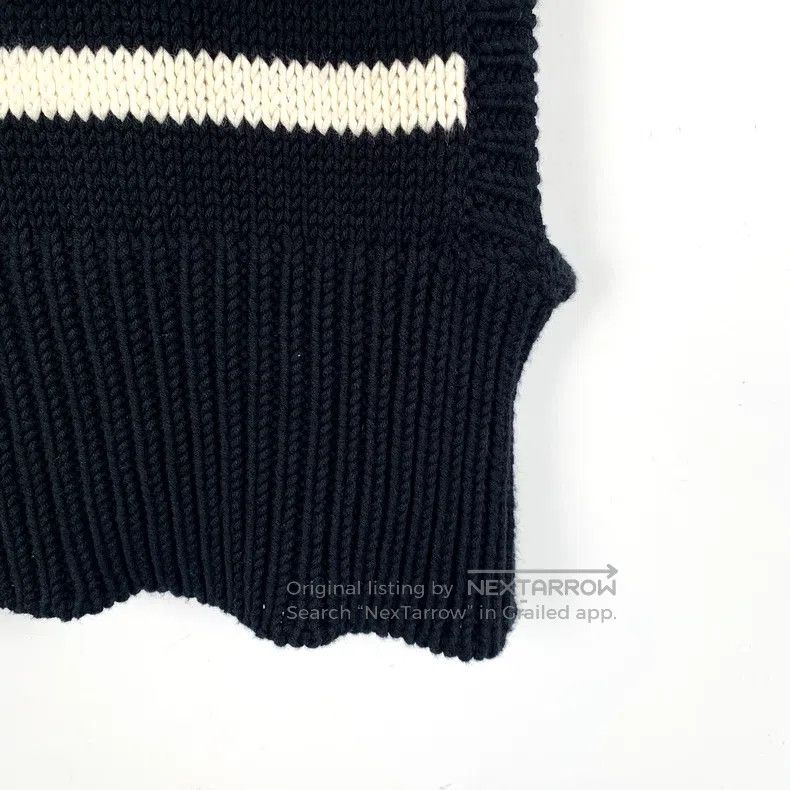 Dior Dior Black striped cotton sleeveless knitted vest Size XXS / US 00 / IT 34 - 4 Thumbnail