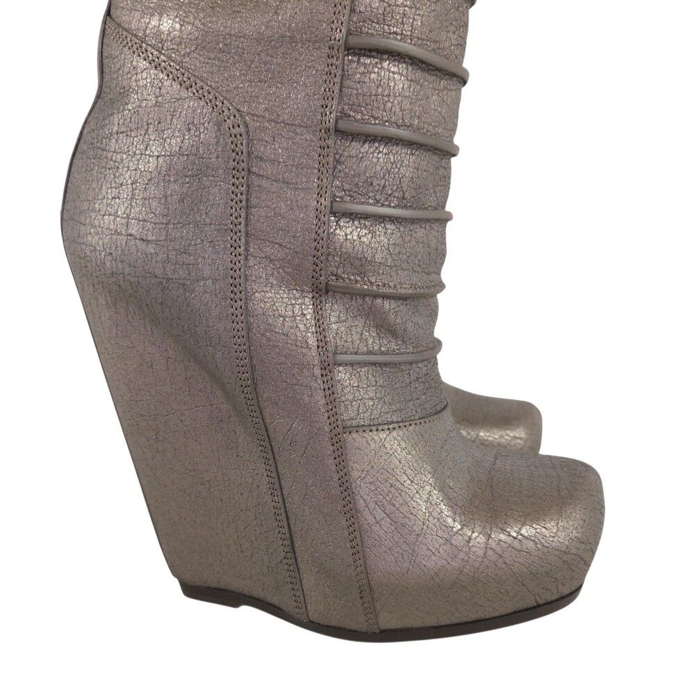 Rick Owens Rick Owens Ruhlmann Boots US 6 EU 36 Womens Silver $2330 Size US 6 / IT 36 - 2 Thumbnail