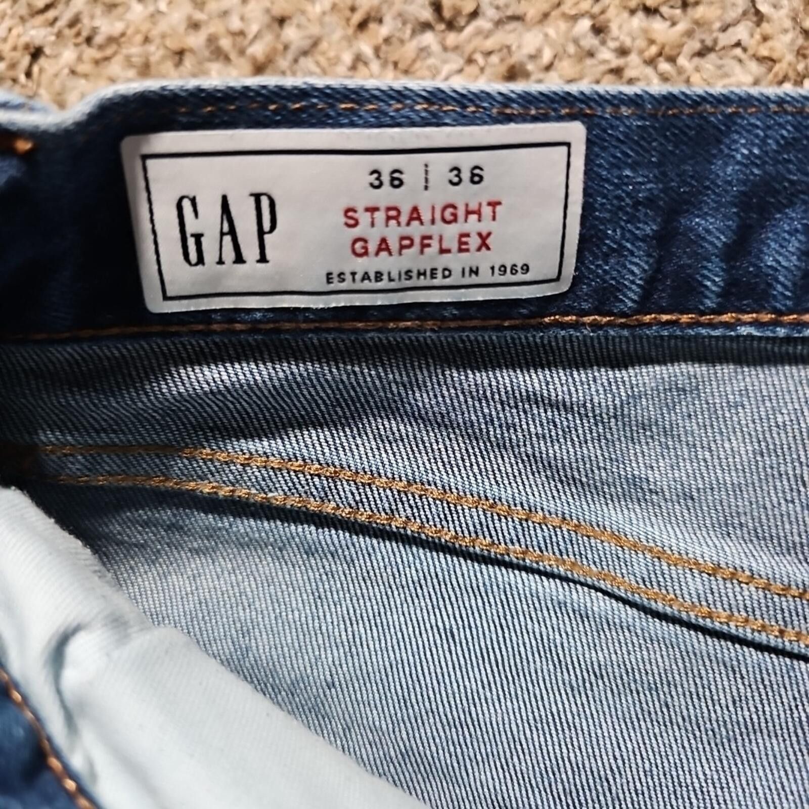 Gap GAP 36/36 Straight Leg GapFlex Jeans Size US 36 / EU 52 - 3 Thumbnail