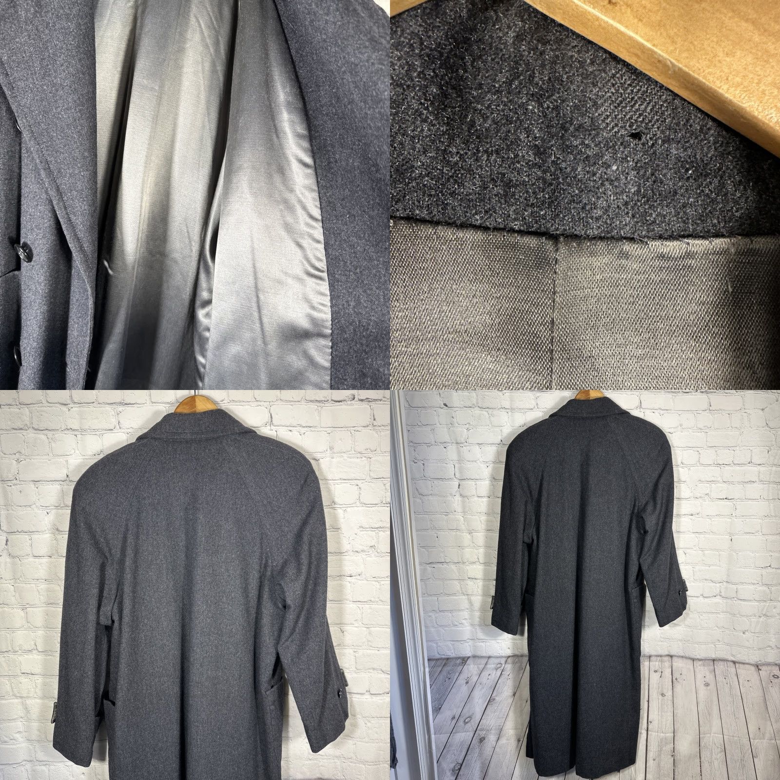 Pendleton Pendleton Vintage Wool Gray Trench Coat Double-Breasted Women Medium Long Coat 47” P2P 21” Size M / US 6-8 / IT 42-44 - 8 Thumbnail