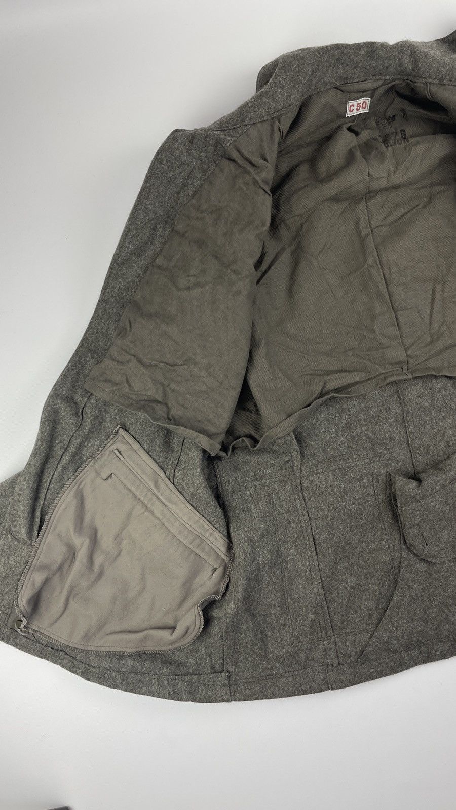 Vintage Vtg 1978 Swedish Military Khaki Suit Coat Pants Size 42R - 20 Thumbnail