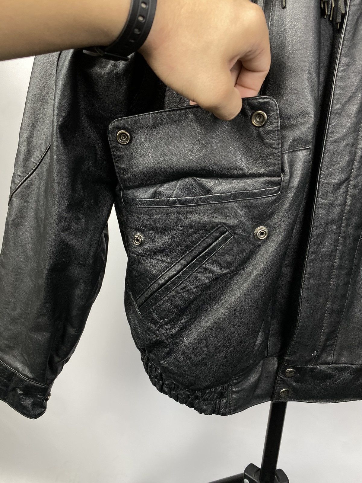 Indian Motorcycle × Vintage Crazy 90s vintage leather Racing skyjacket jacket Size US S / EU 44-46 / 1 - 7 Thumbnail