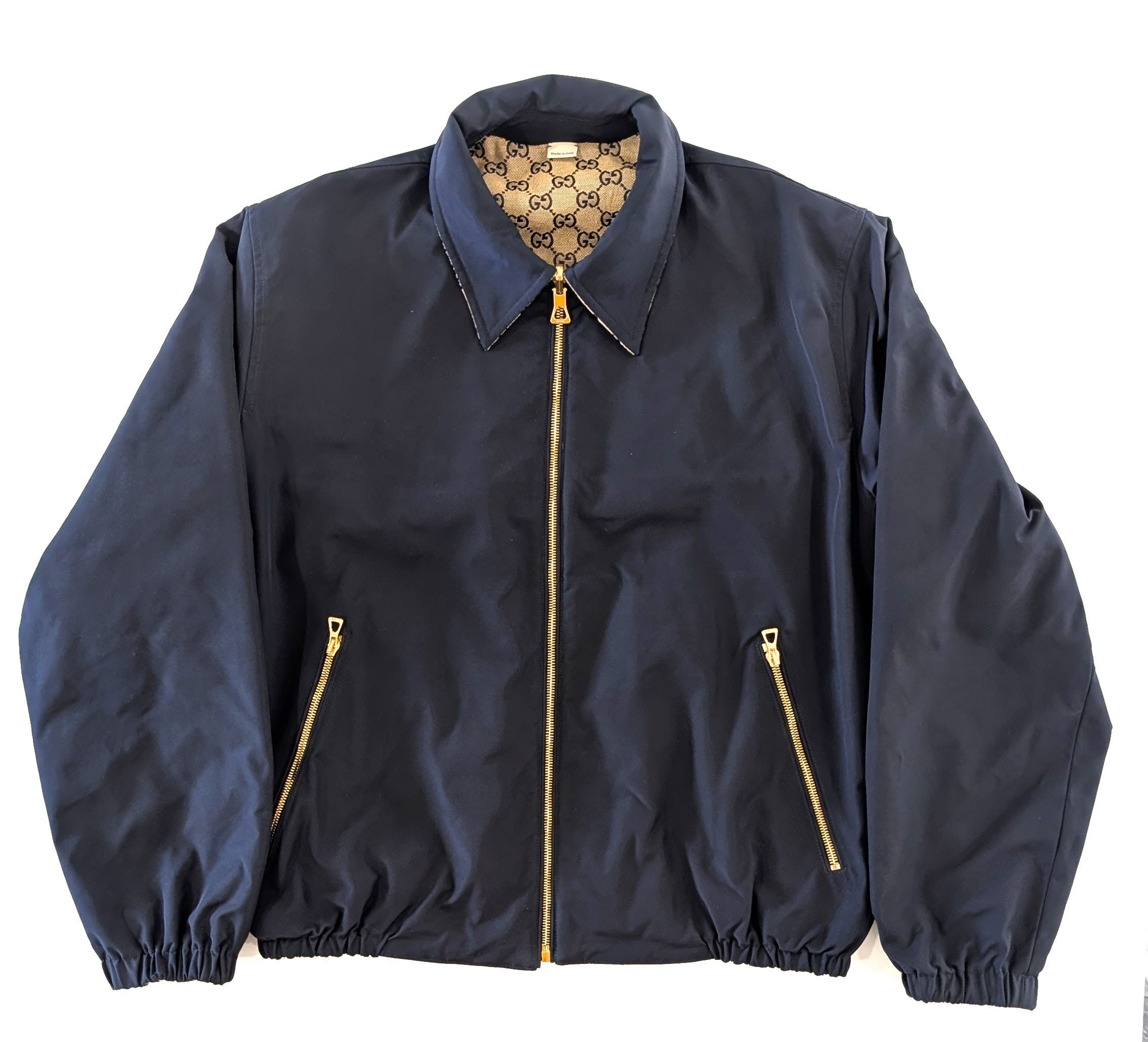 Gucci GUCCI Reversible GG Monogram Jacket Blue Beige Size US S / EU 44-46 / 1 - 1 Thumbnail