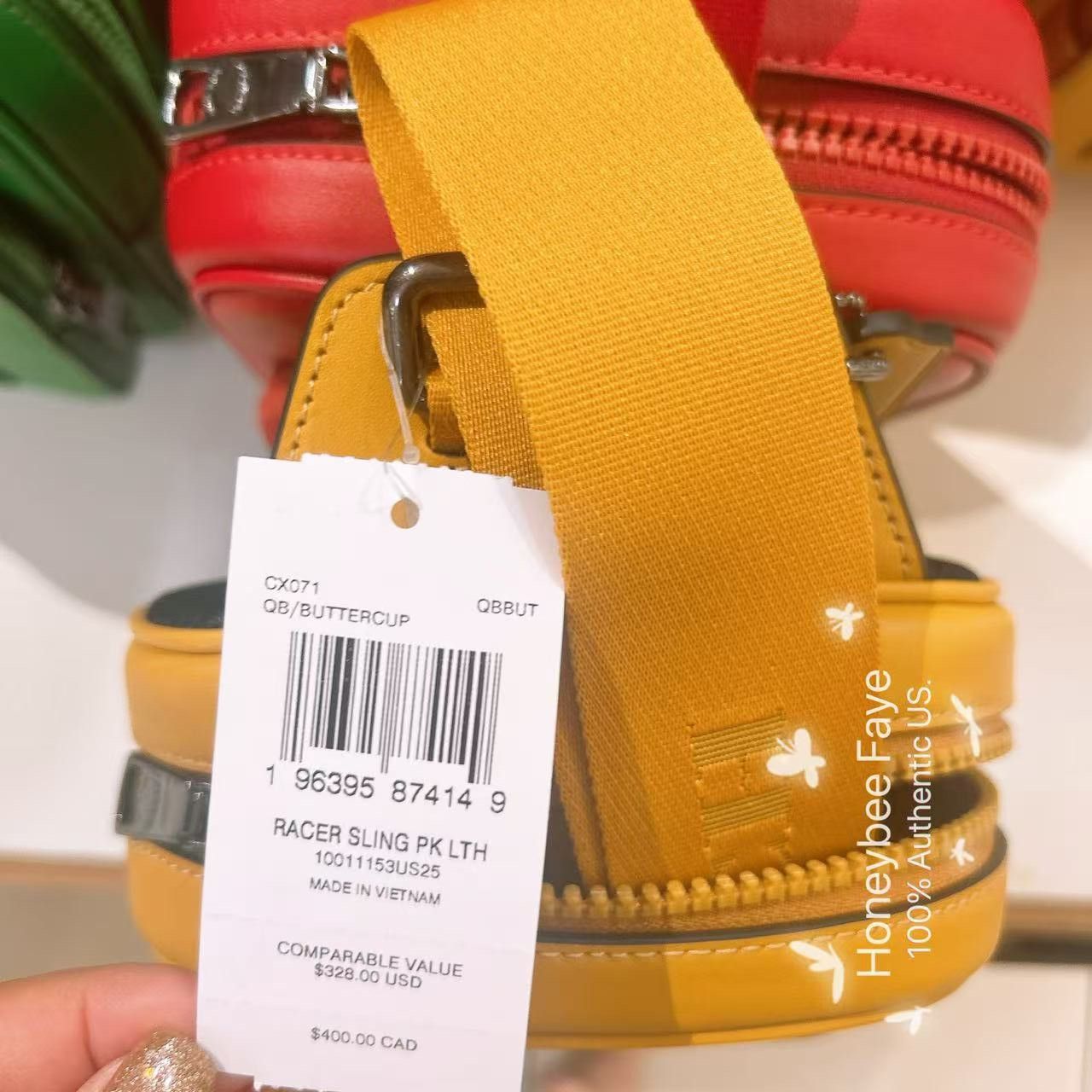 Coach Racer Sling Pack CX071 Buttercup Size ONE SIZE - 3 Thumbnail