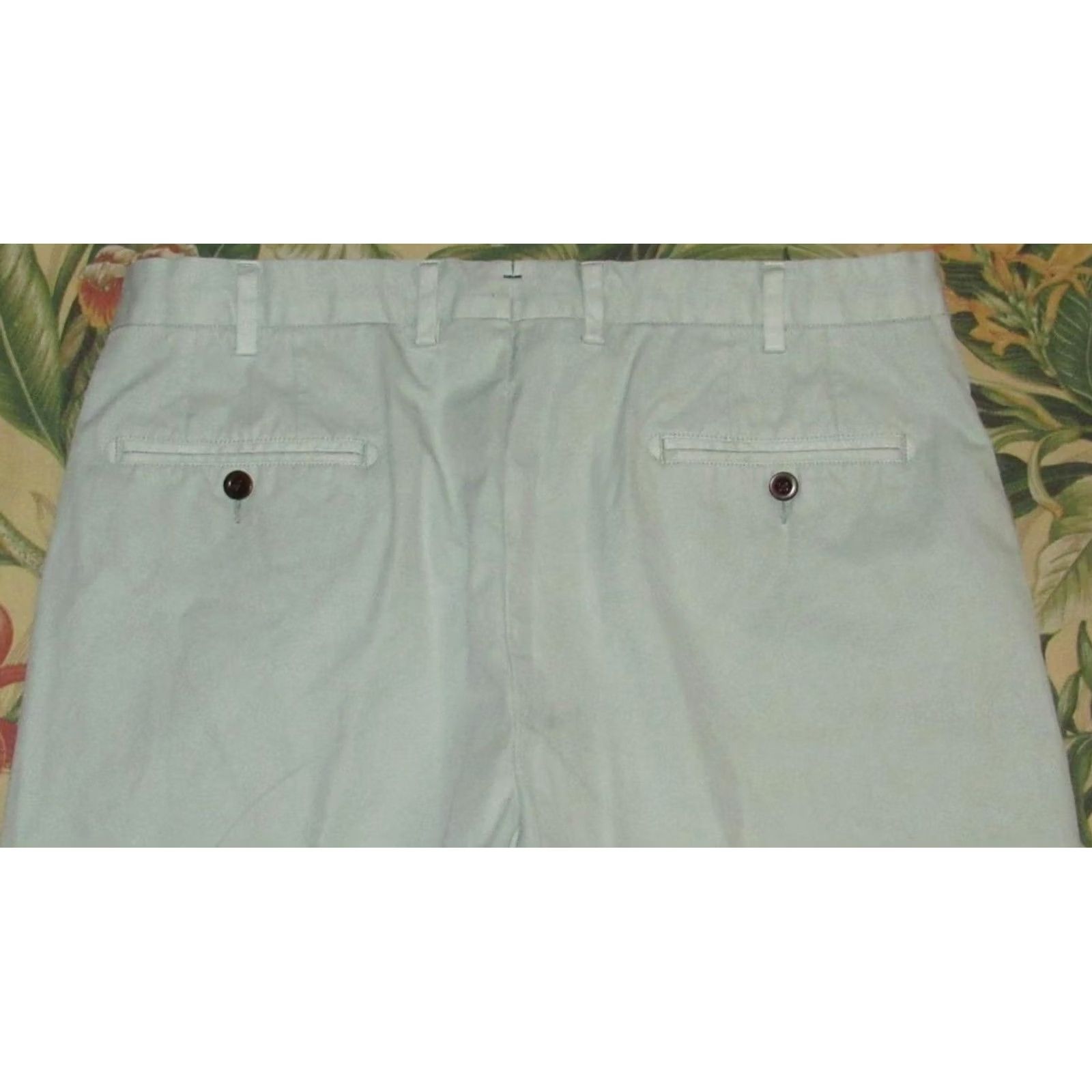 Sid Mashburn SID MASHBURN Mint Green Cotton Flat Front Chino Pants 35 x 27 Mens Chino 35 Mint Green 100% Cotton Flat Front Pants 90s? Size US 35 - 4 Thumbnail