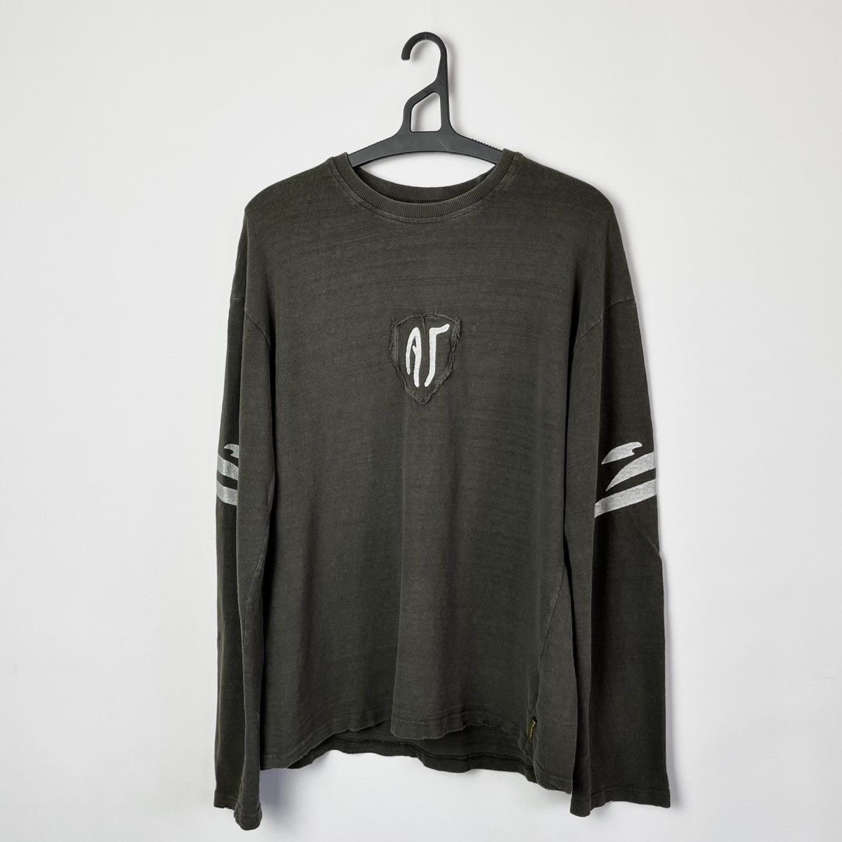 Giorgio Armani Vintage Armani Jeans AvantGarde Distressed Longsleeve Shirt Size US M / EU 48-50 / 2 - 1 Thumbnail