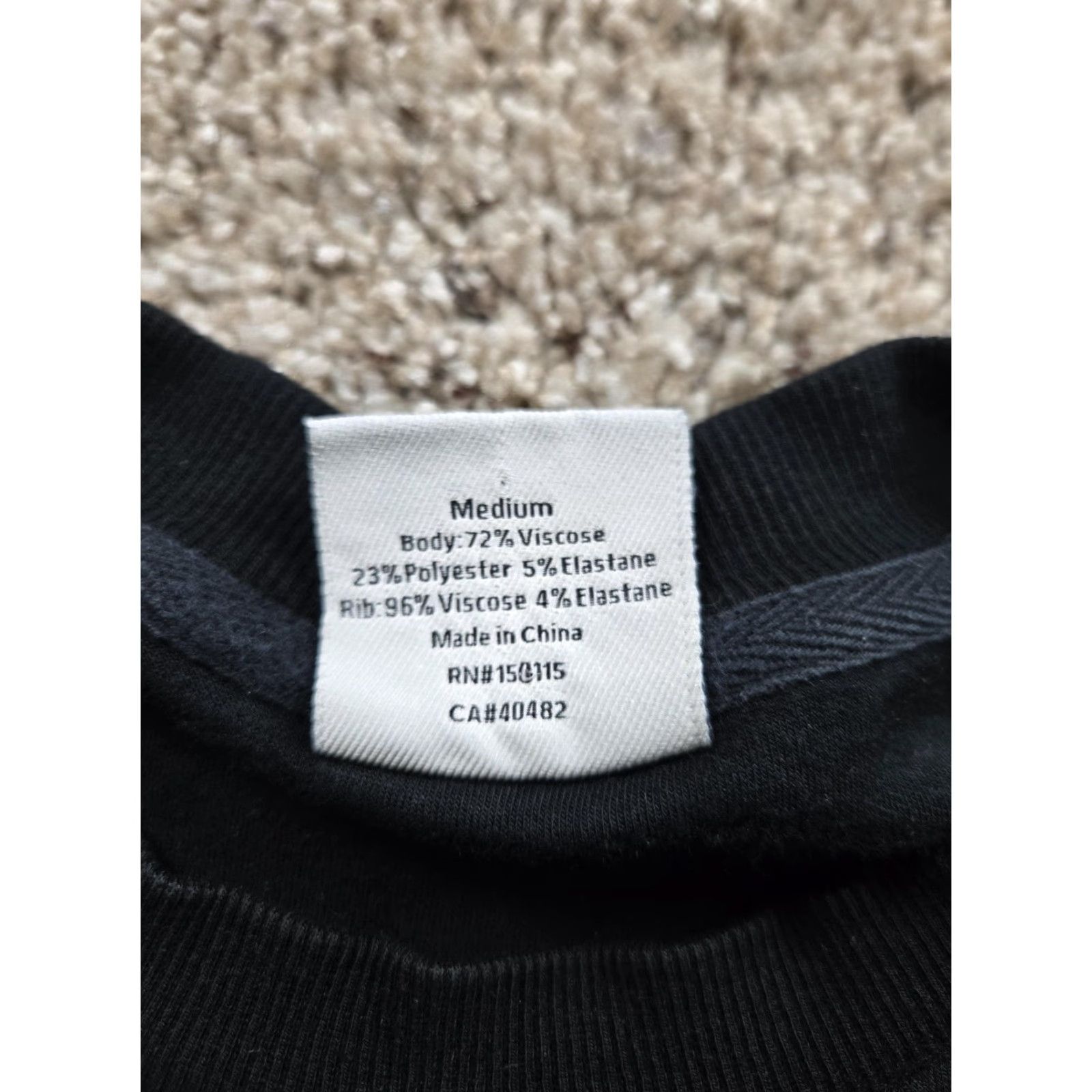 Varley Varley Sweatshirt Womens M Black Charter DoubleSoft Viscose Polyester Elastane Crew Neck Zip Accent Zipper 2.0 Side Size M / US 6-8 / IT 42-44 - 6 Thumbnail