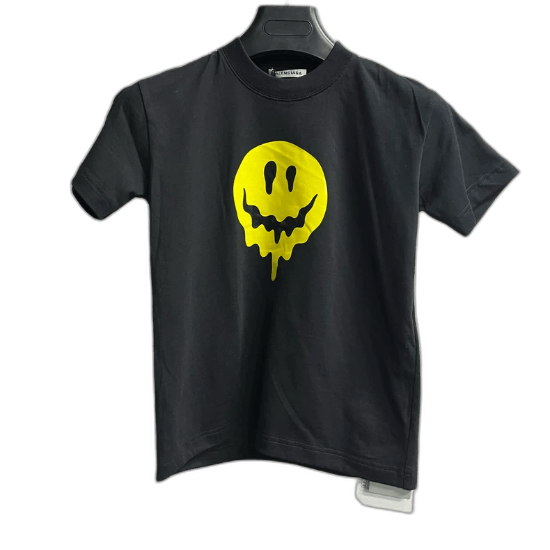 Balenciaga Black Melting Smiley Face Casual T-Shirt Size US S / EU 44-46 / 1 - 1 Thumbnail