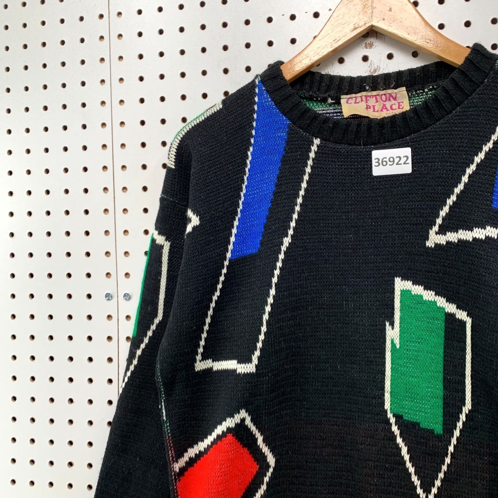 Vintage VINTAGE Clifton Place Sweater Womens Medium Black Abstract USA 80s Size M / US 6-8 / IT 42-44 - 6 Thumbnail