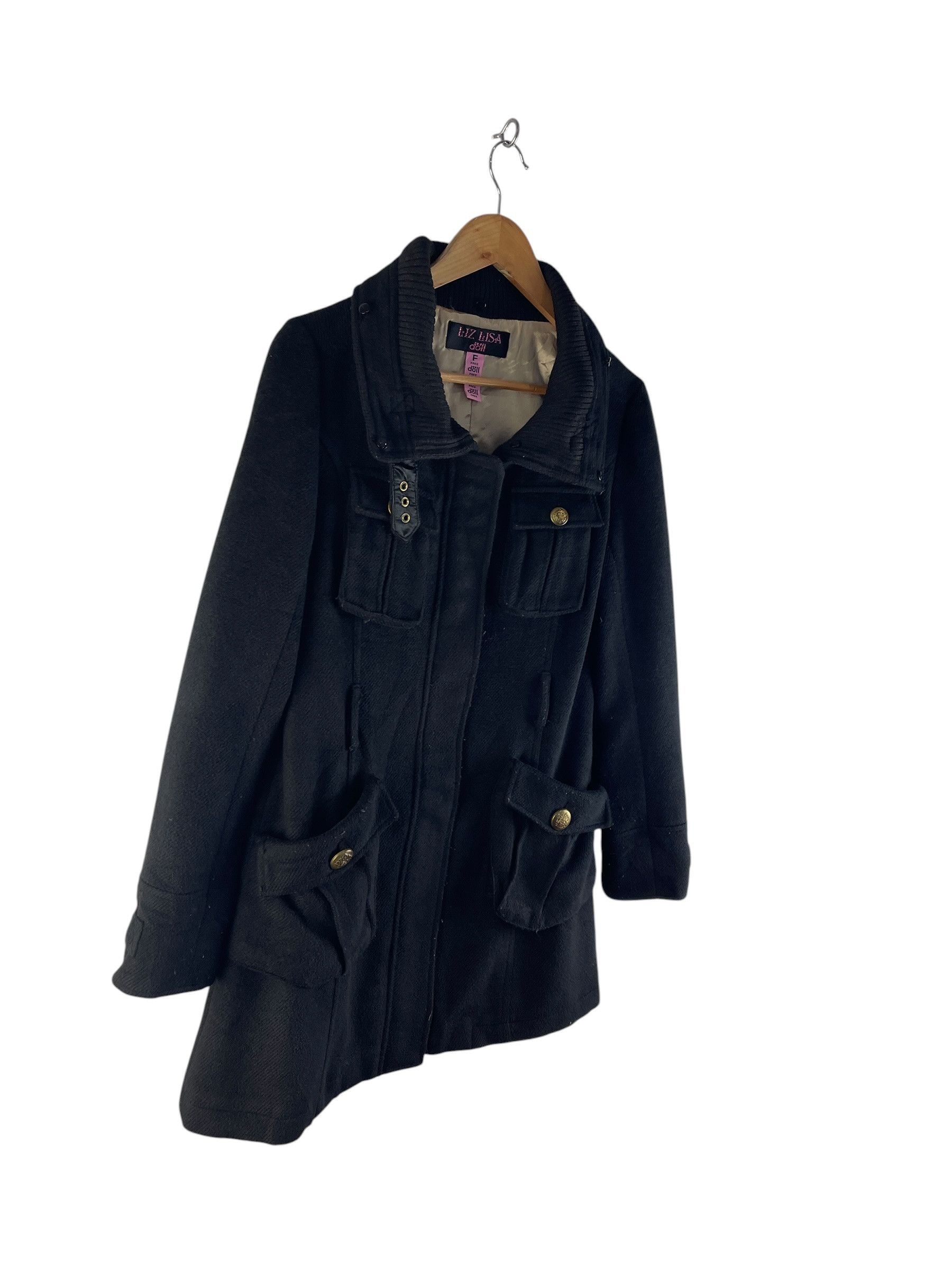 Japanese Brand Liz Lisa Doll Black Wool Coat Military Style Japanese Jacket Size US XS / EU 42 / 0 - 5 Thumbnail
