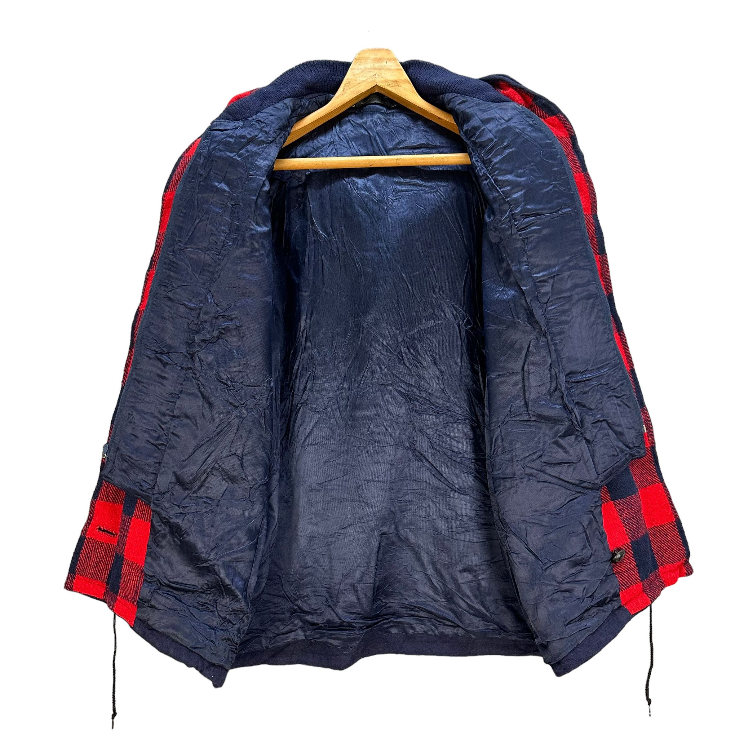 Vintage International Scene Button Zipper Hooded Wool Jacket A8-0196 Size US L / EU 52-54 / 3 - 9 Thumbnail