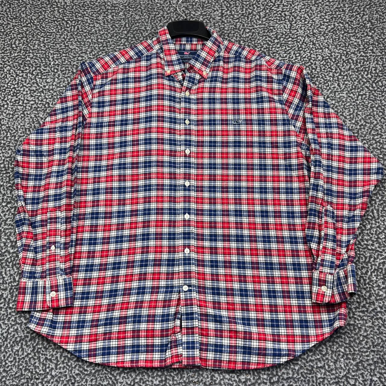 Vineyard Vines Vineyard Vines Button Down Shirt XXL Slim Fit Whale Plaid Size US XXL / EU 58 / 5 - 1 Thumbnail