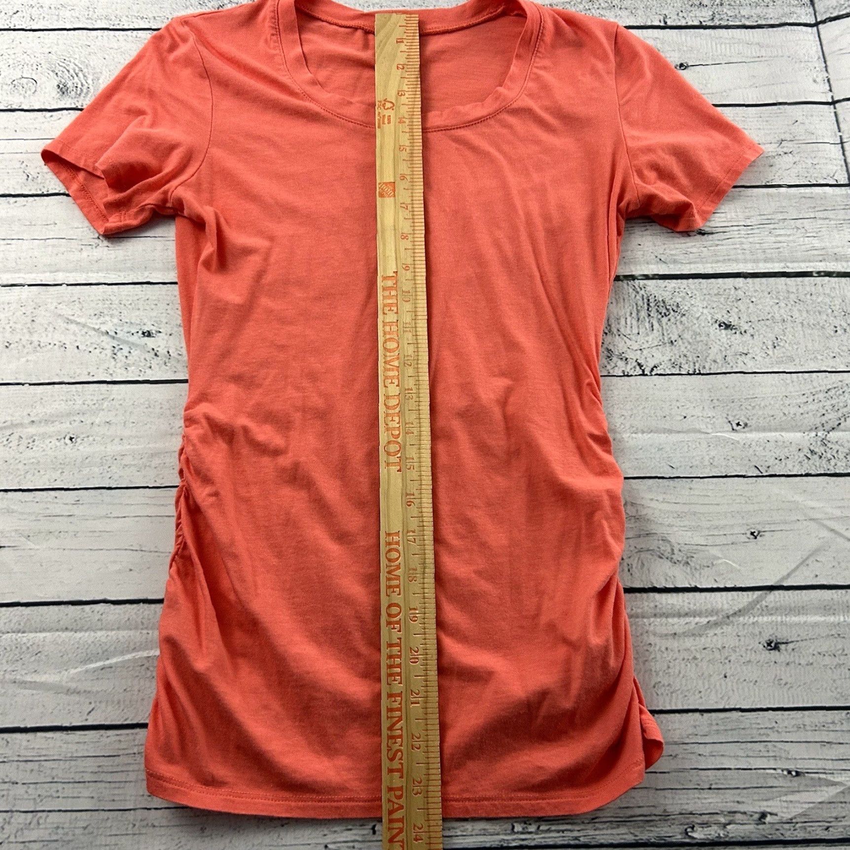 Vintage Soybu Short Sleeve T-Shirt Women's XS Salmon Peach Shirt Womens XS Orange Solid Activewear Size XS / US 0-2 / IT 36-38 - 3 Thumbnail