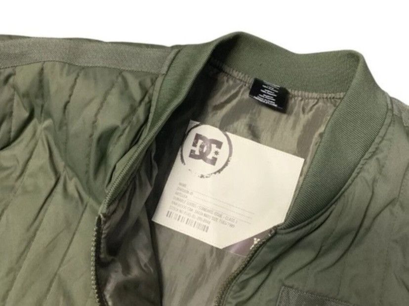 DC DC Quilted Bomber Jacket Men’s Medium Olive Green Light Size US M / EU 48-50 / 2 - 2 Thumbnail