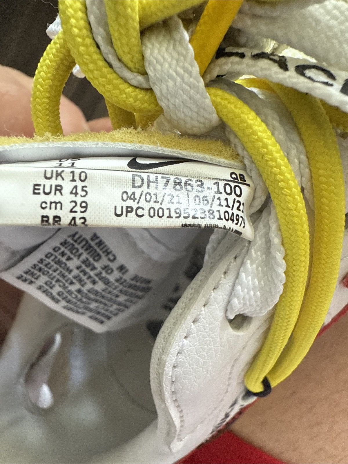 Nike Nike Off-White Blazer Low White University Red Size 11 Size US 11 / EU 44 - 7 Thumbnail