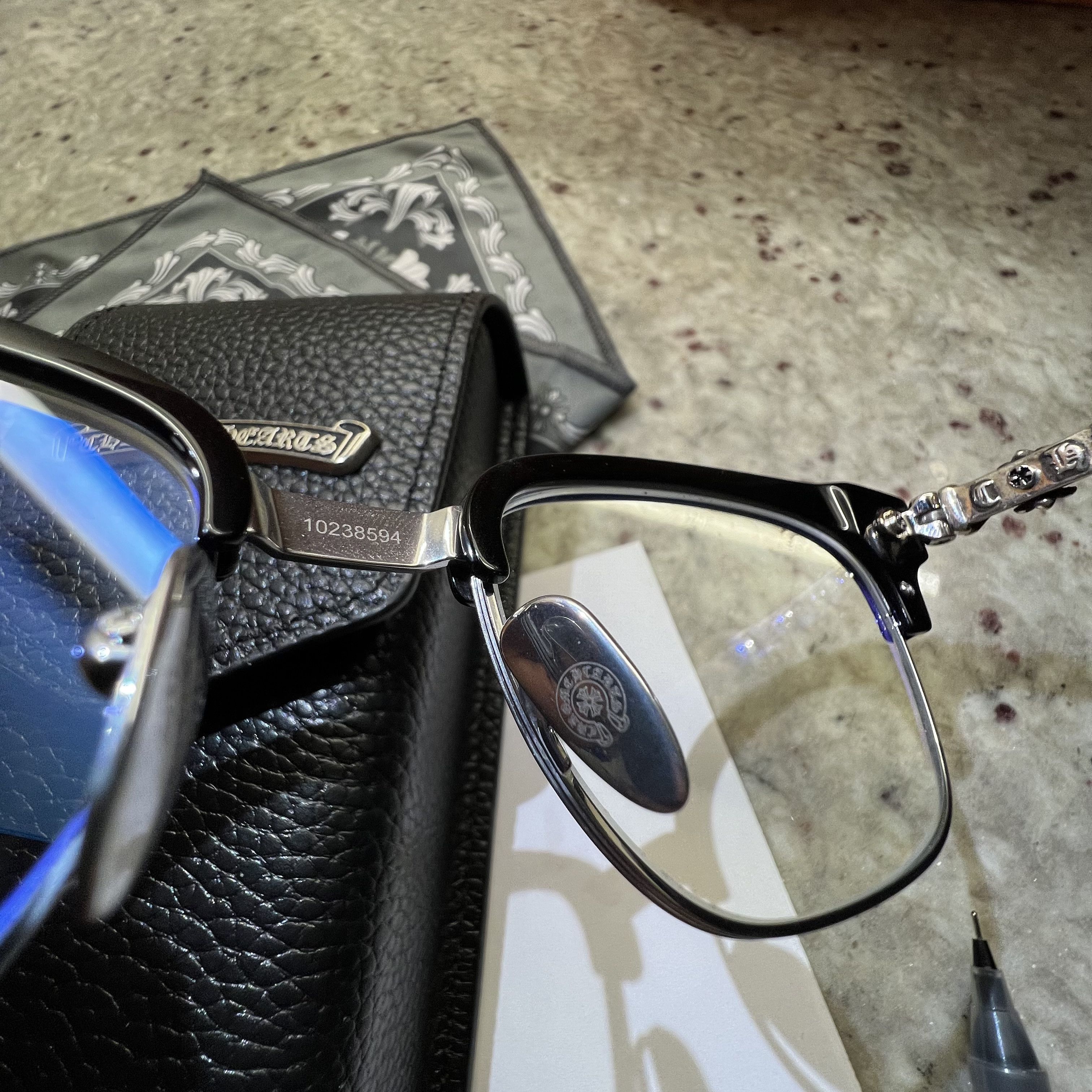 Chrome Hearts Chrome Hearts Glasses BONENNOISSEUR II Size ONE SIZE - 8 Thumbnail
