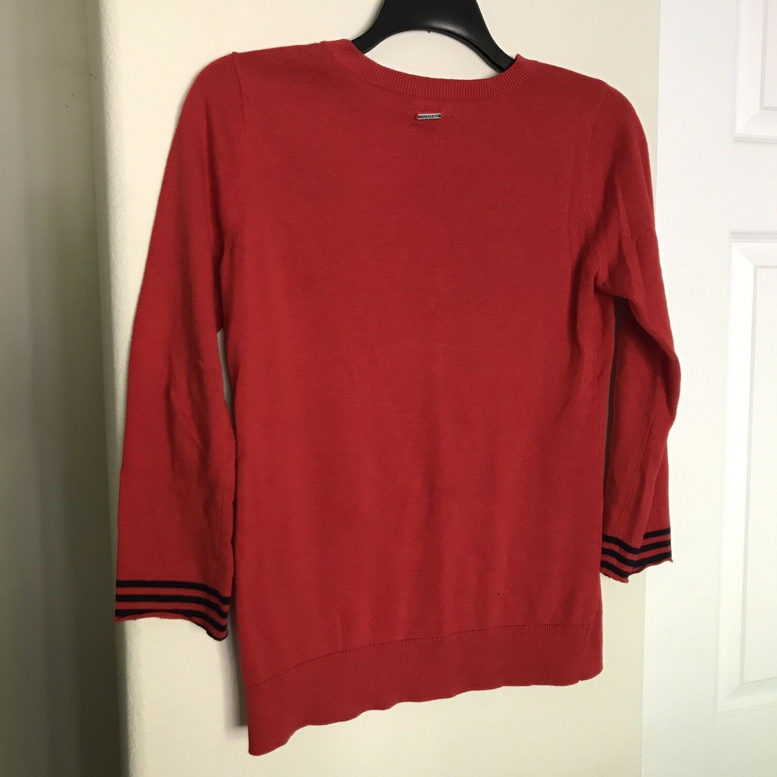 Nautica Nautica Red Sweater With Blue Stripes On Cuffs - Size Small Size S / US 4 / IT 40 - 6 Thumbnail